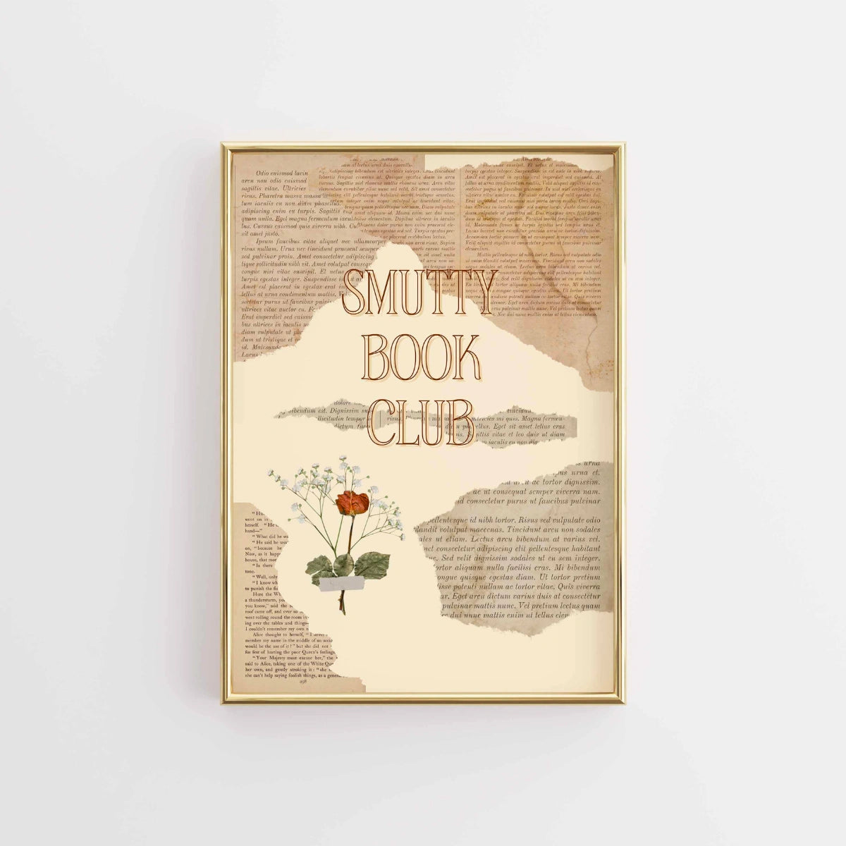 Smutty Book Club Wall Art – Poster di pagina vintage
