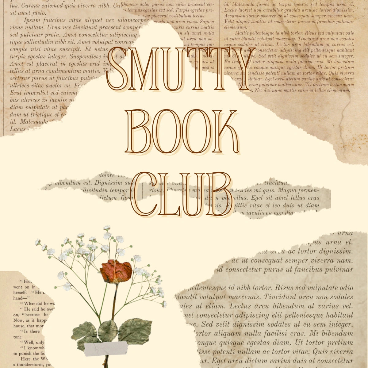 Smutty Book Club Wall Art – Poster di pagina vintage