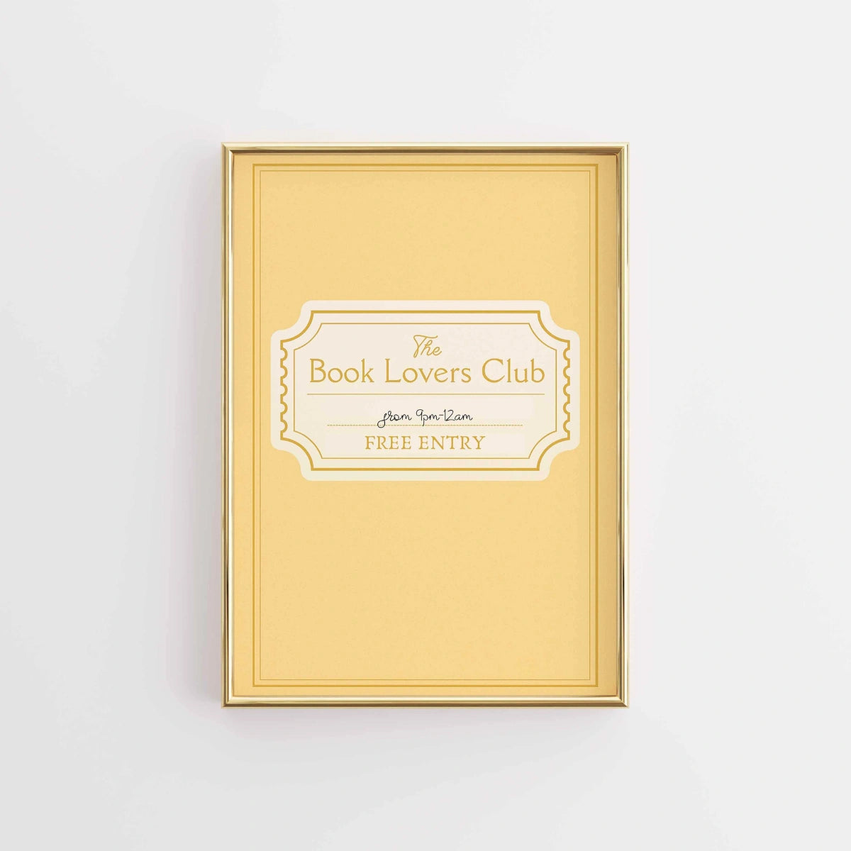 Stampa Book Lovers Club – Poster di lettura vintage