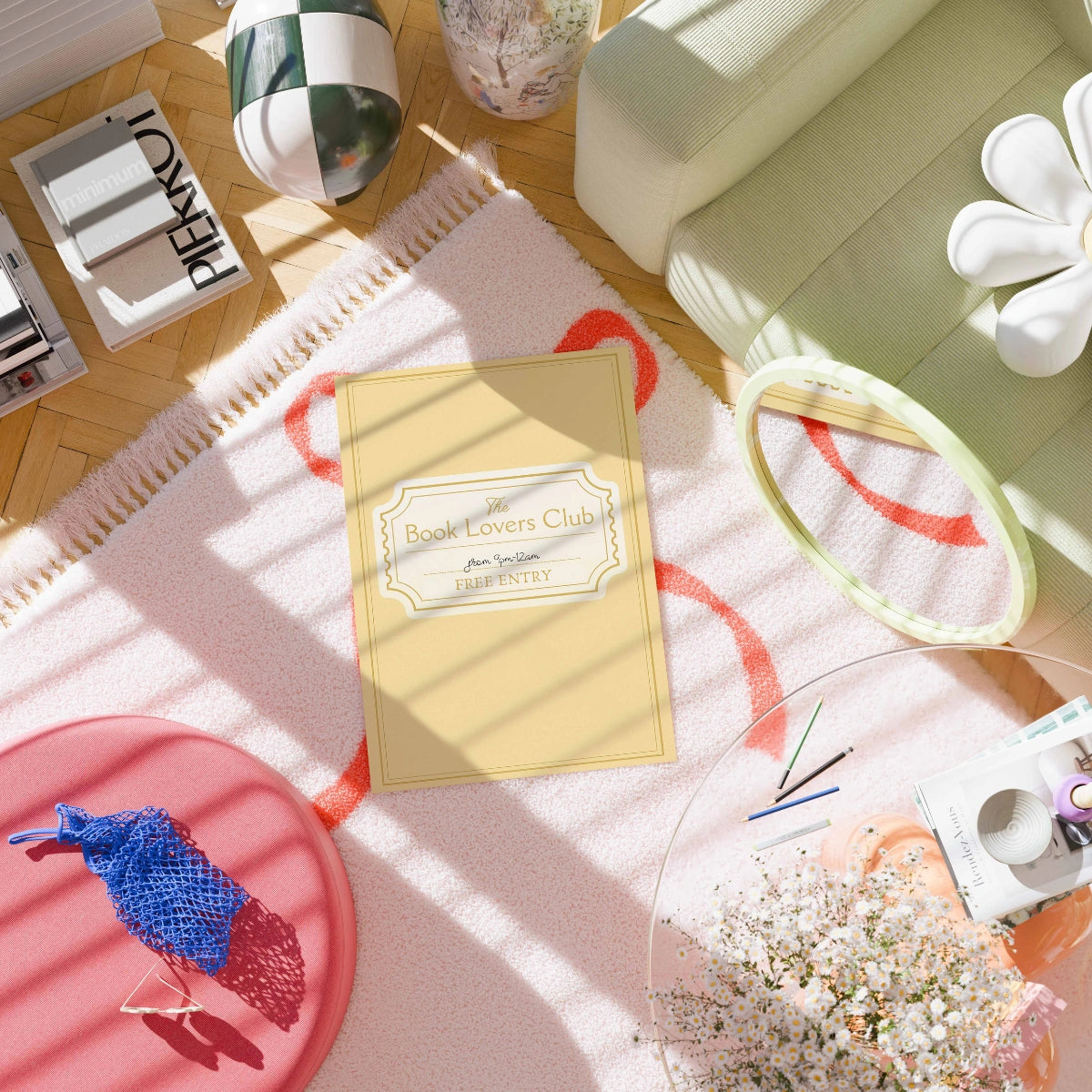 Stampa Book Lovers Club – Poster di lettura vintage