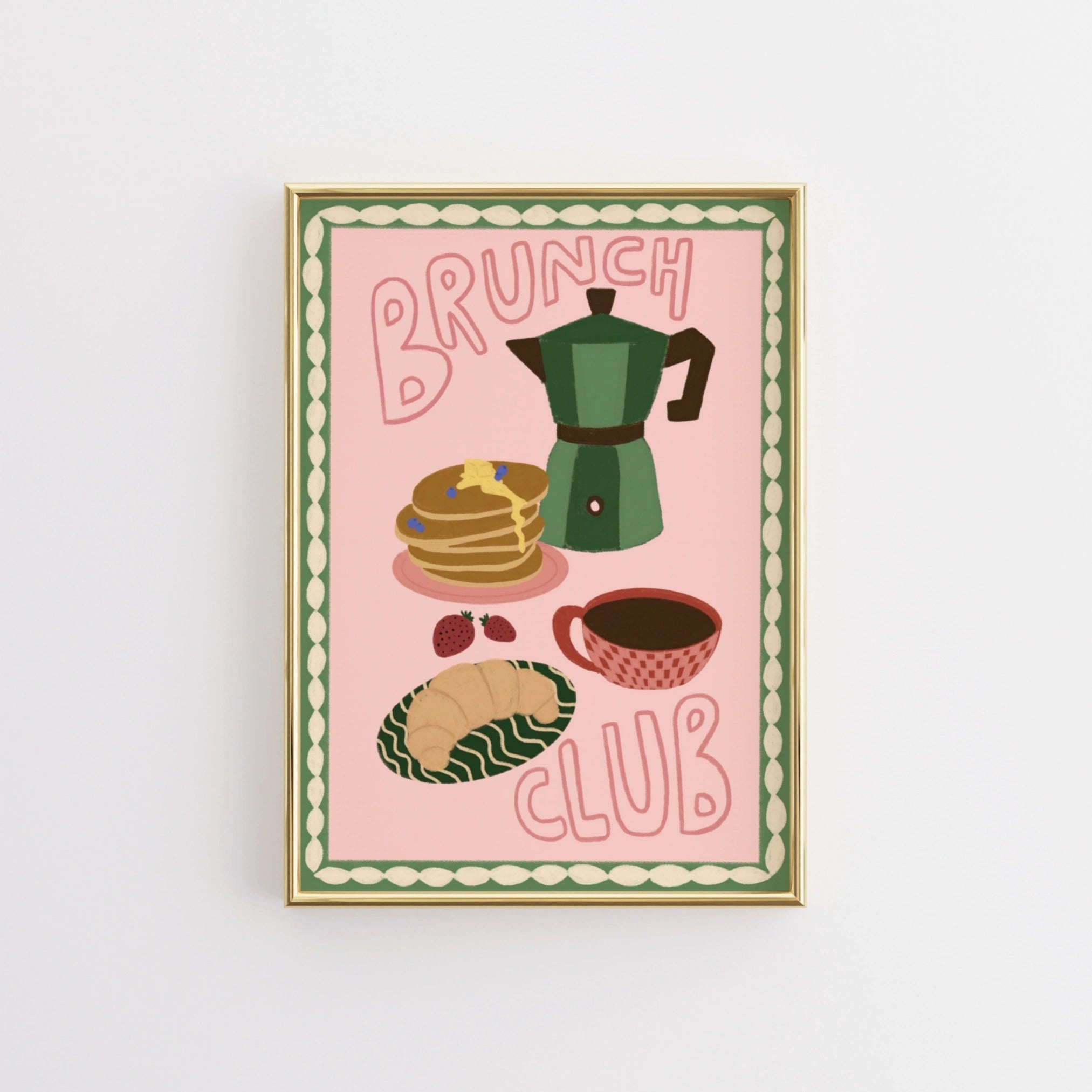 Decorazione murale per la tavola da pranzo italiana – Stampa di pasta, vino e cucina