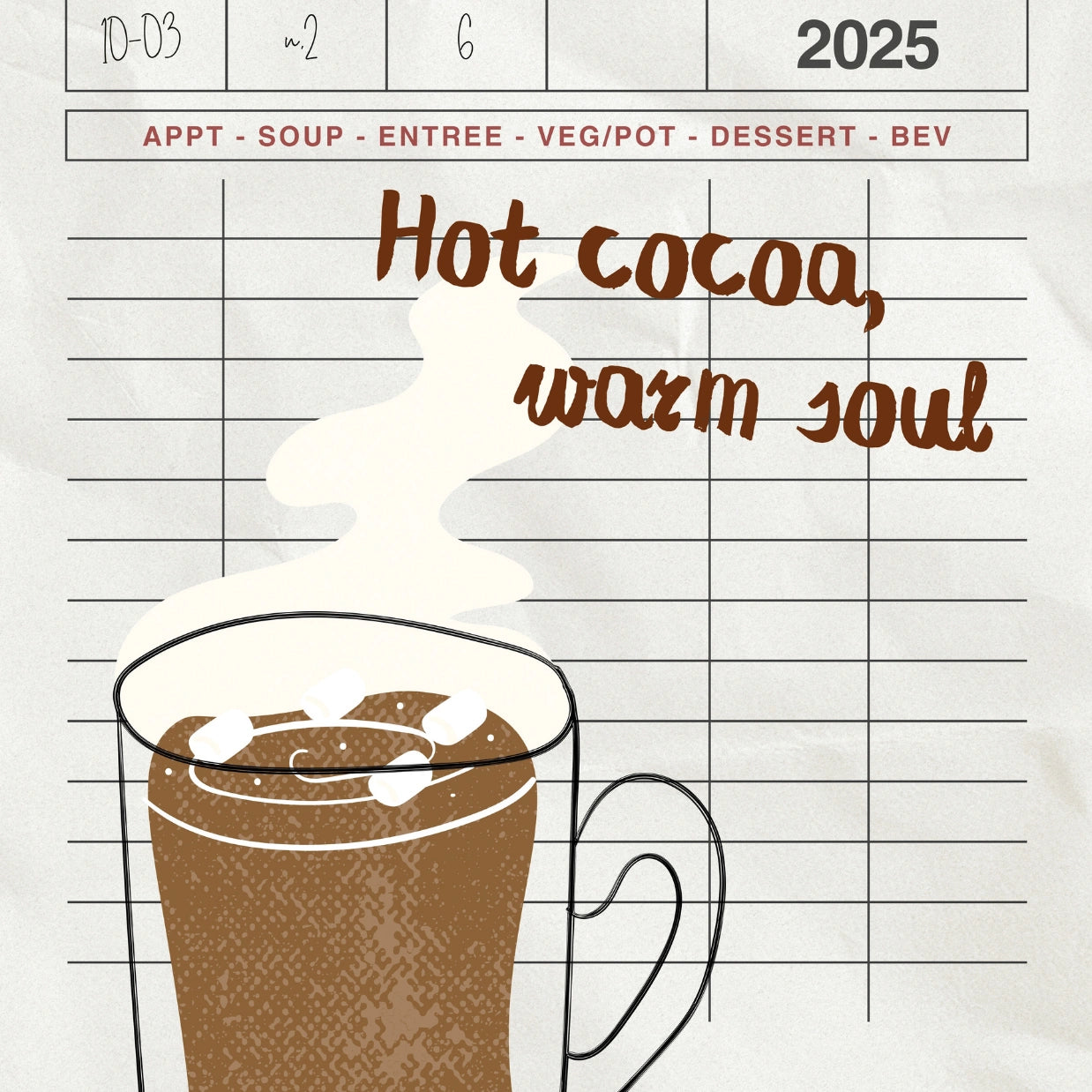 Poster "Cioccolata calda e anima calda"