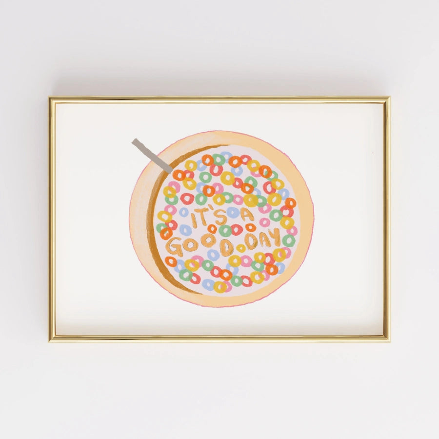 Decorazione murale con ciotola di cereali – Stampa It's a Good Day