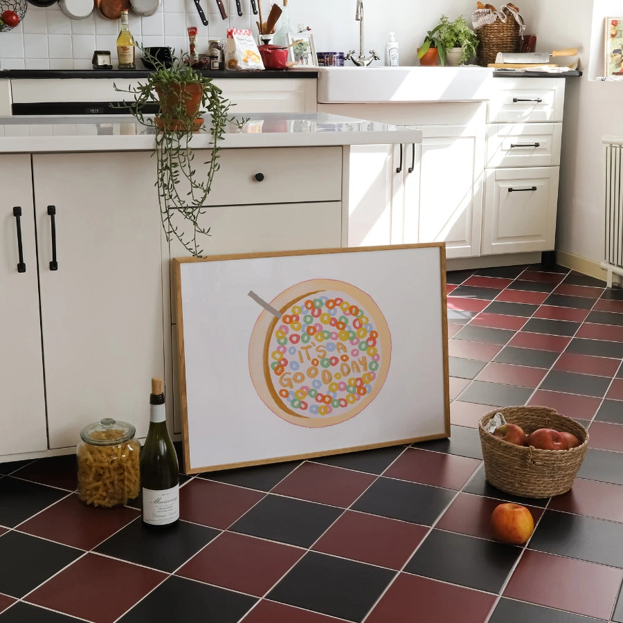 Decorazione murale con ciotola di cereali – Stampa It's a Good Day
