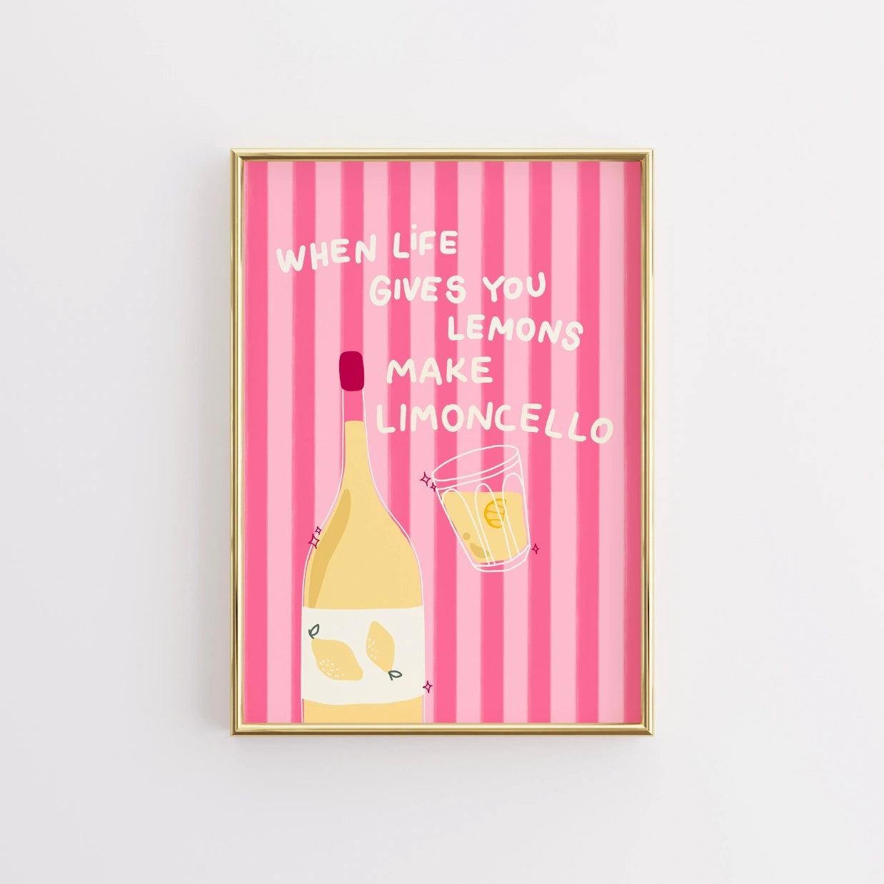 Stampa Limoncello – Citazione estiva italiana da parete