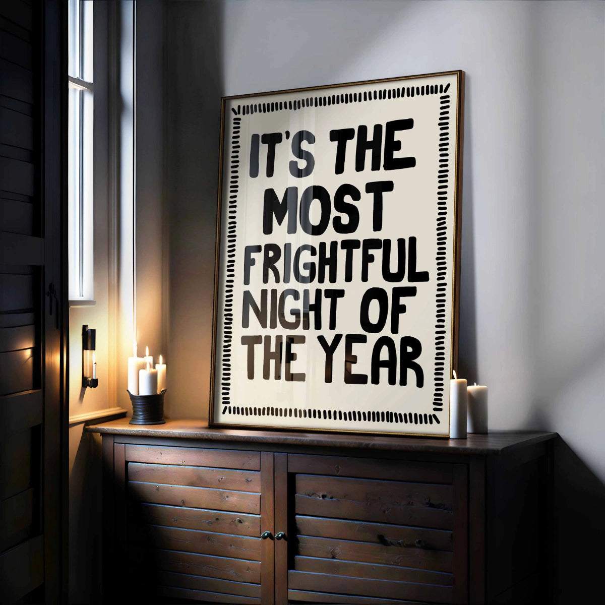 Stampa con citazione divertente – Arte murale di Halloween