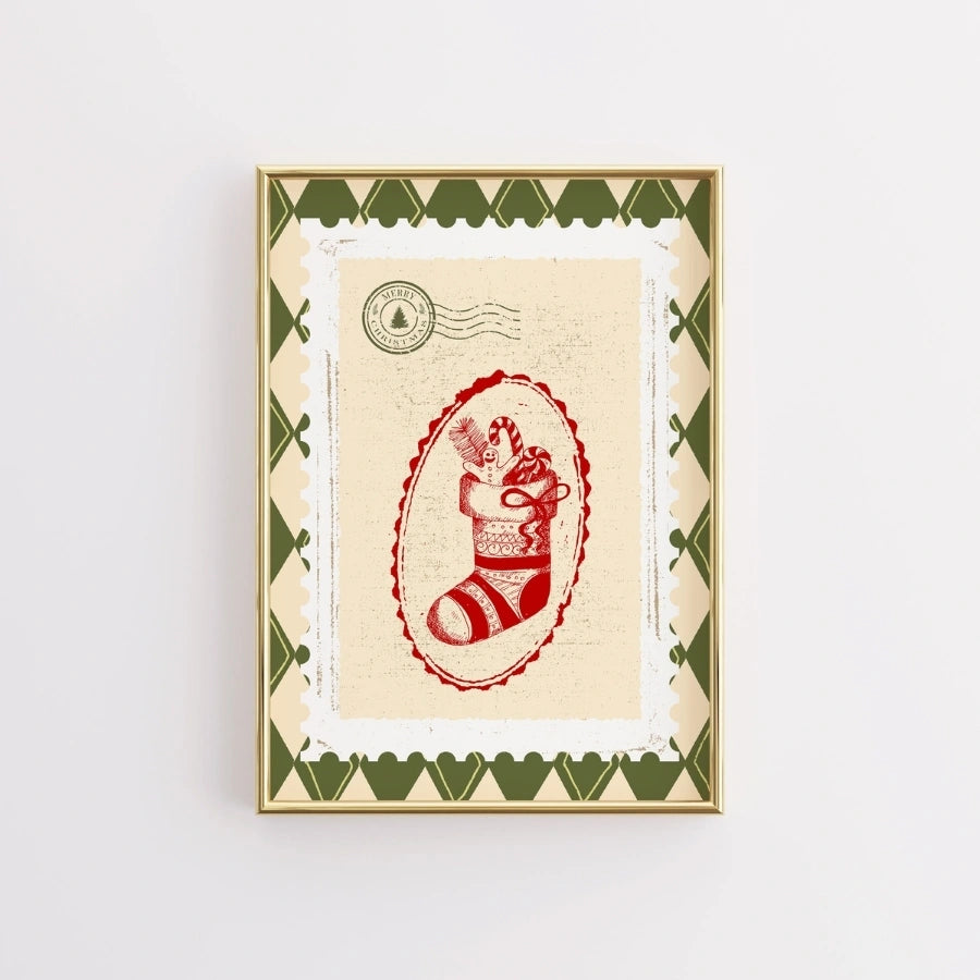 Decorazione murale con calza della Befana