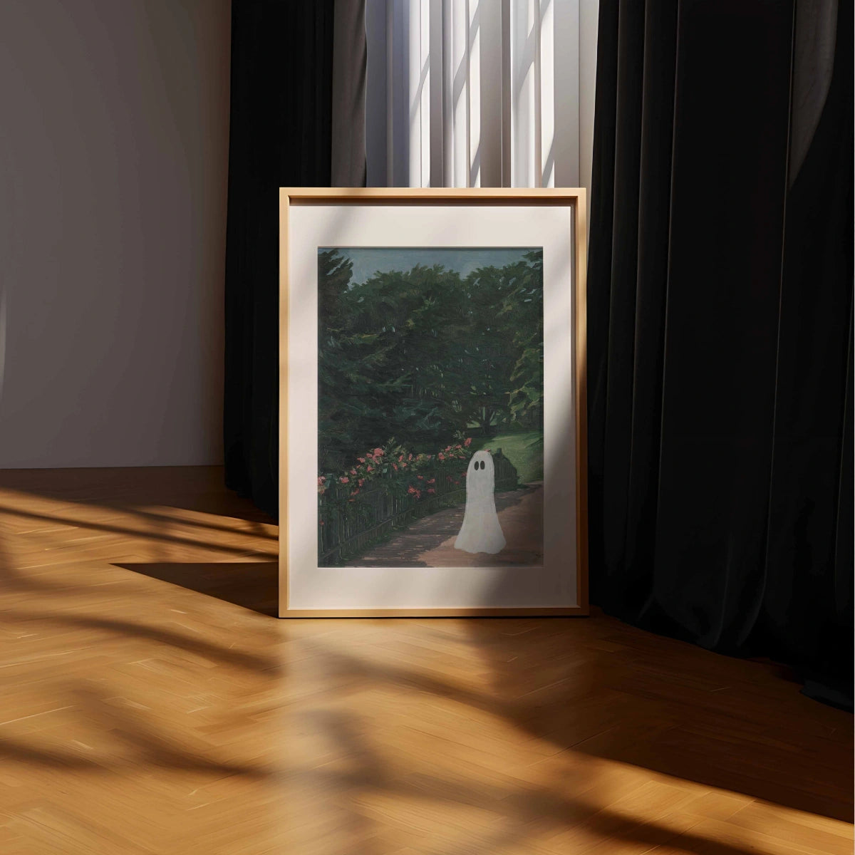 Stampa fantasma in giardino – Graziosa decorazione di Halloween