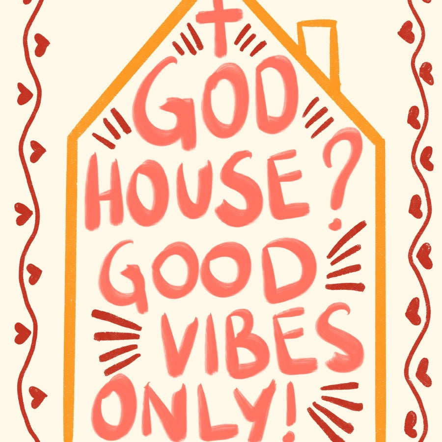 Good Vibes Only Christian Wall Art - Stampa divertente sulla fede