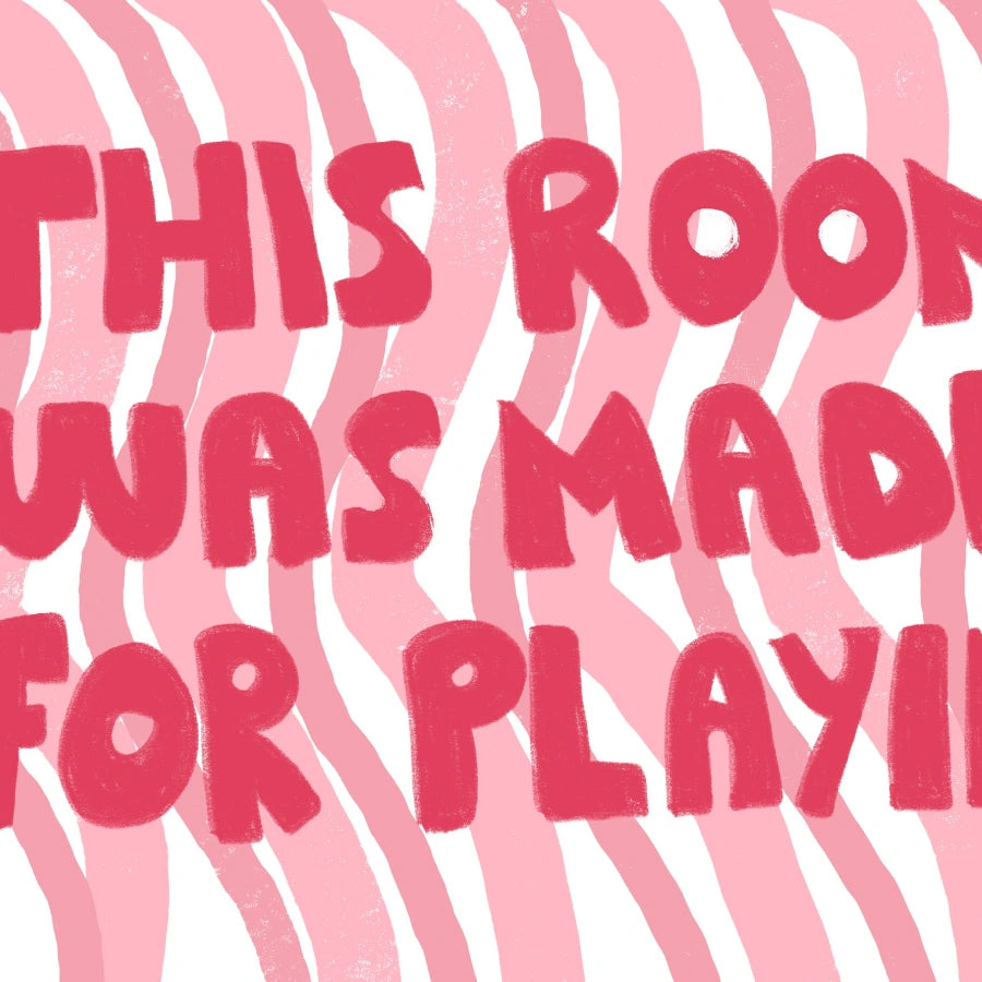 Stampa con citazione per la sala giochi - Graziosa decorazione murale per bambine