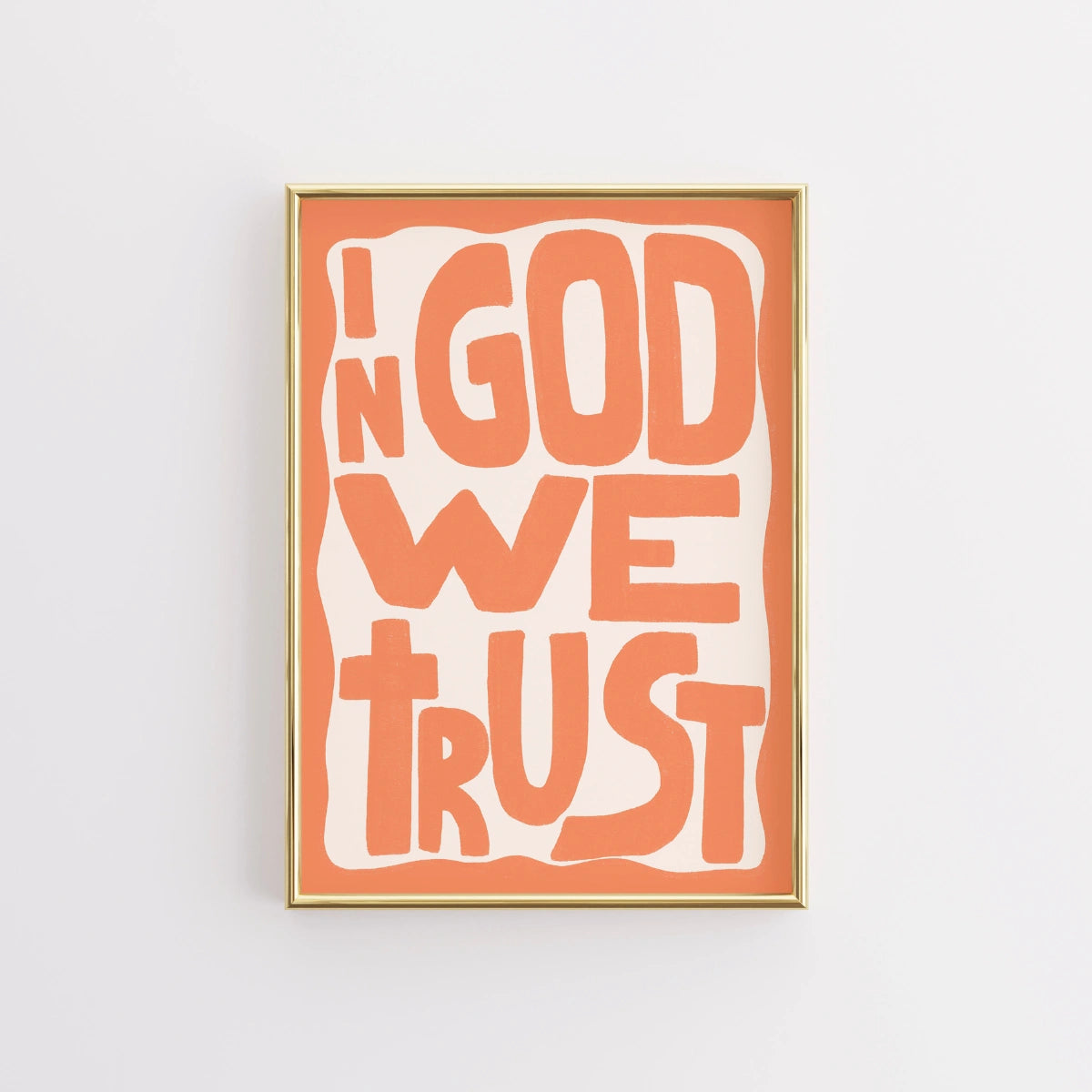 In God We Trust Wall Art – Stampa tipografica