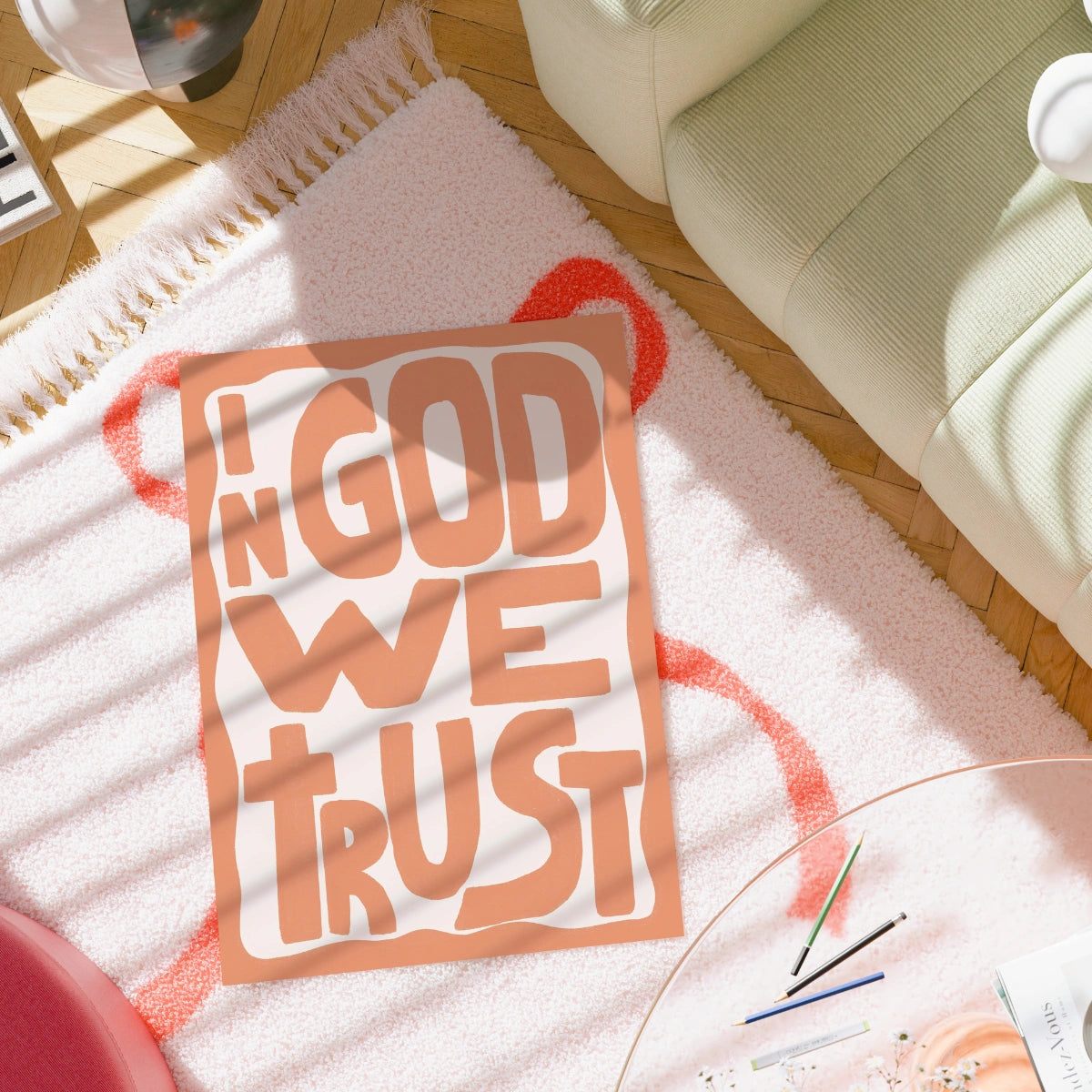 In God We Trust Wall Art – Stampa tipografica
