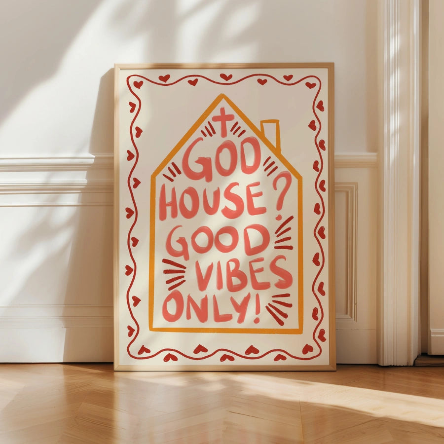 Good Vibes Only Christian Wall Art - Stampa divertente sulla fede