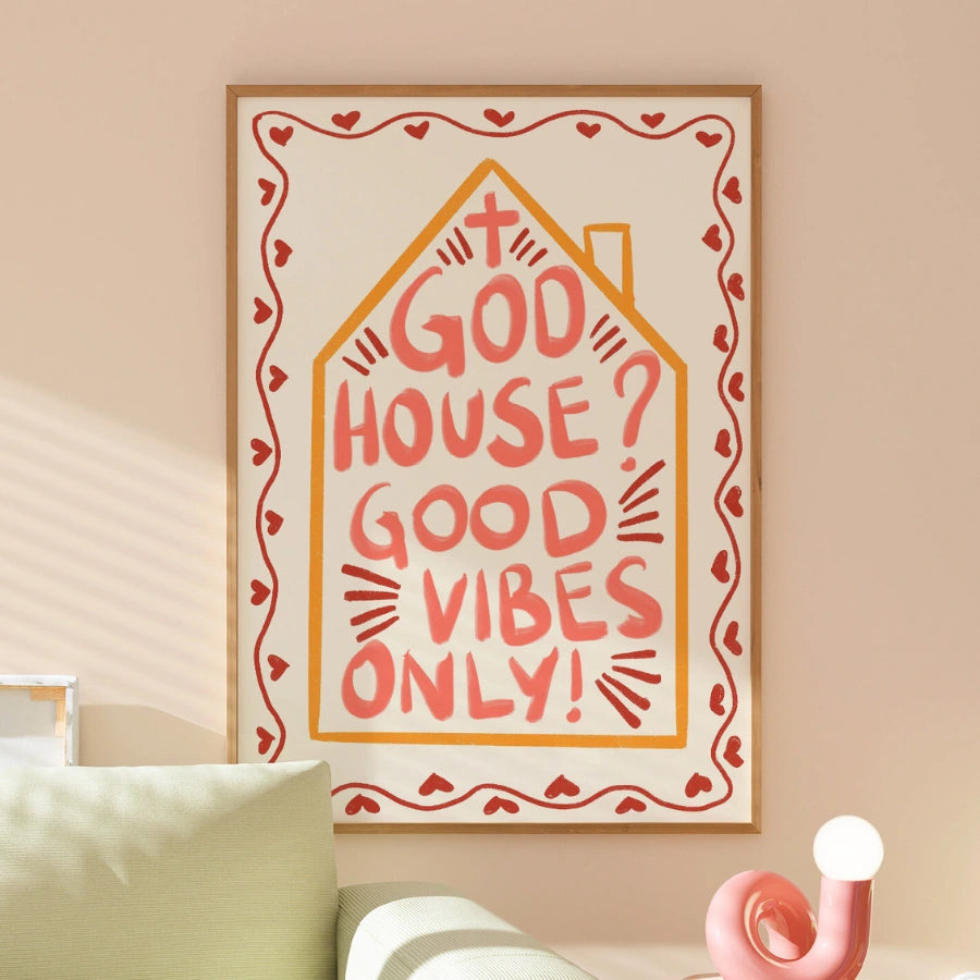 Good Vibes Only Christian Wall Art - Stampa divertente sulla fede