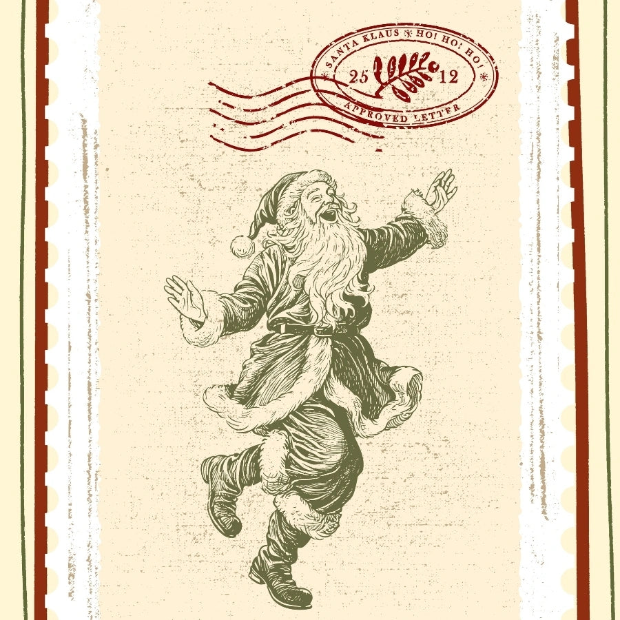 Decorazione murale di Babbo Natale danzante