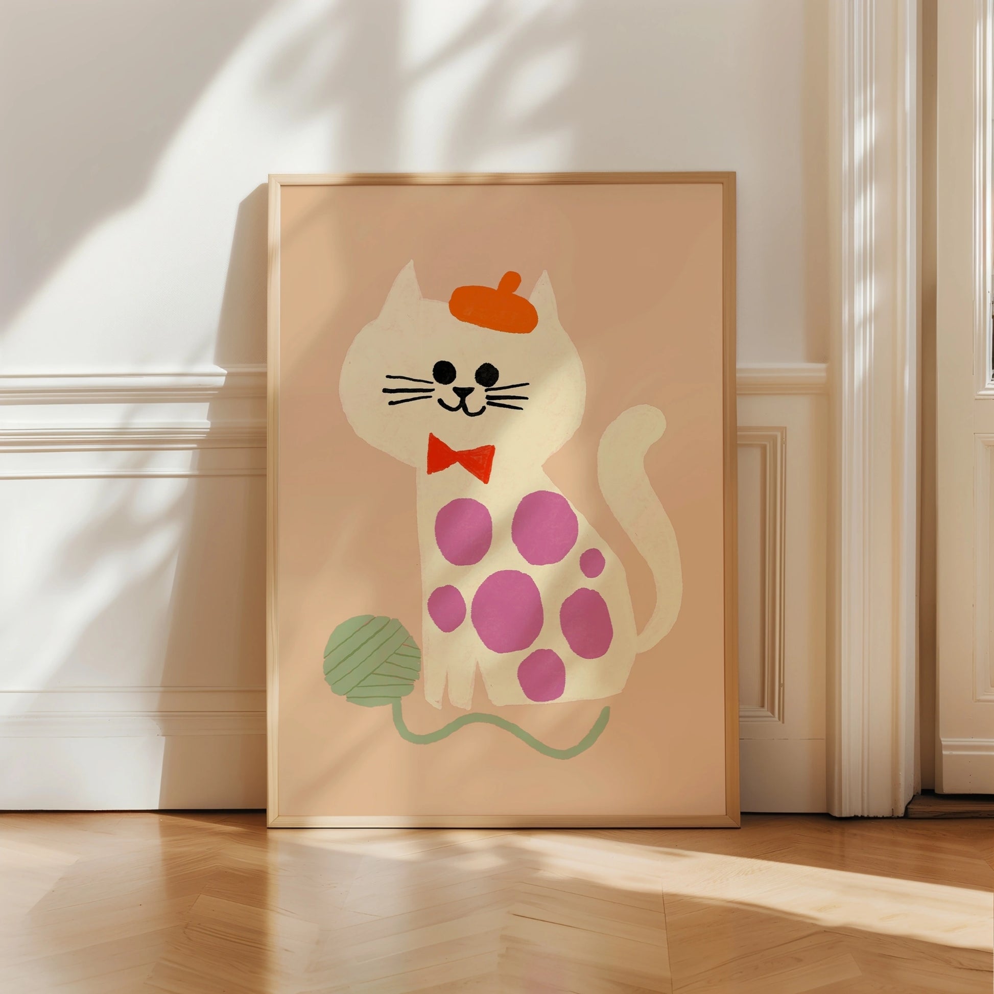 Stampa per cameretta dei gatti – Graziosa decorazione murale con gattino per la cameretta dei bambini