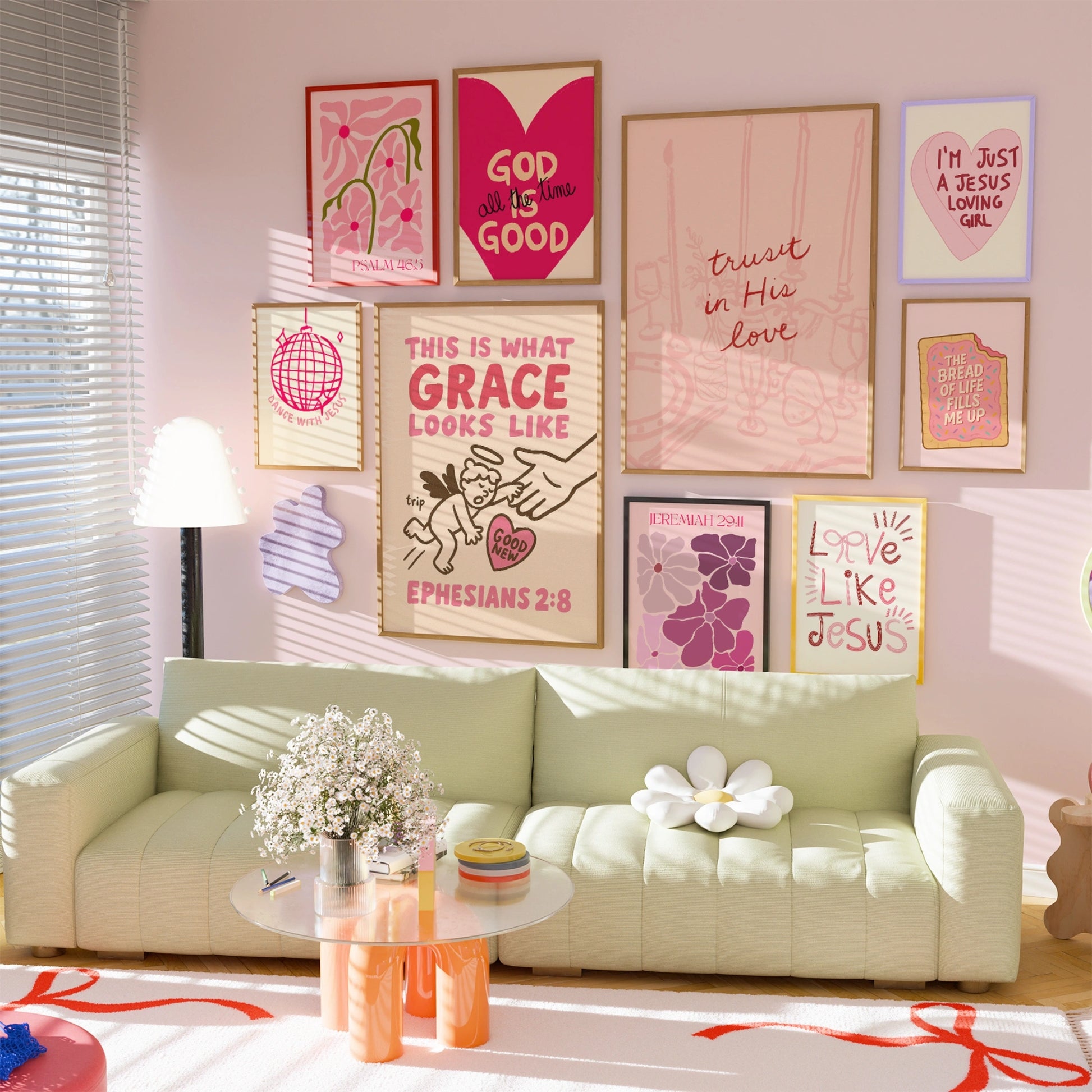 Christian rosa fatto a mano, oltre 100 stampe