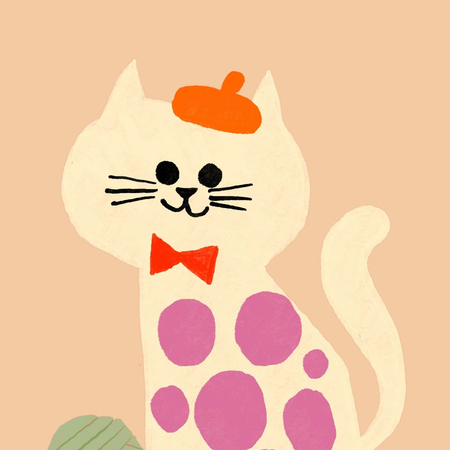 Stampa per cameretta dei gatti – Graziosa decorazione murale con gattino per la cameretta dei bambini