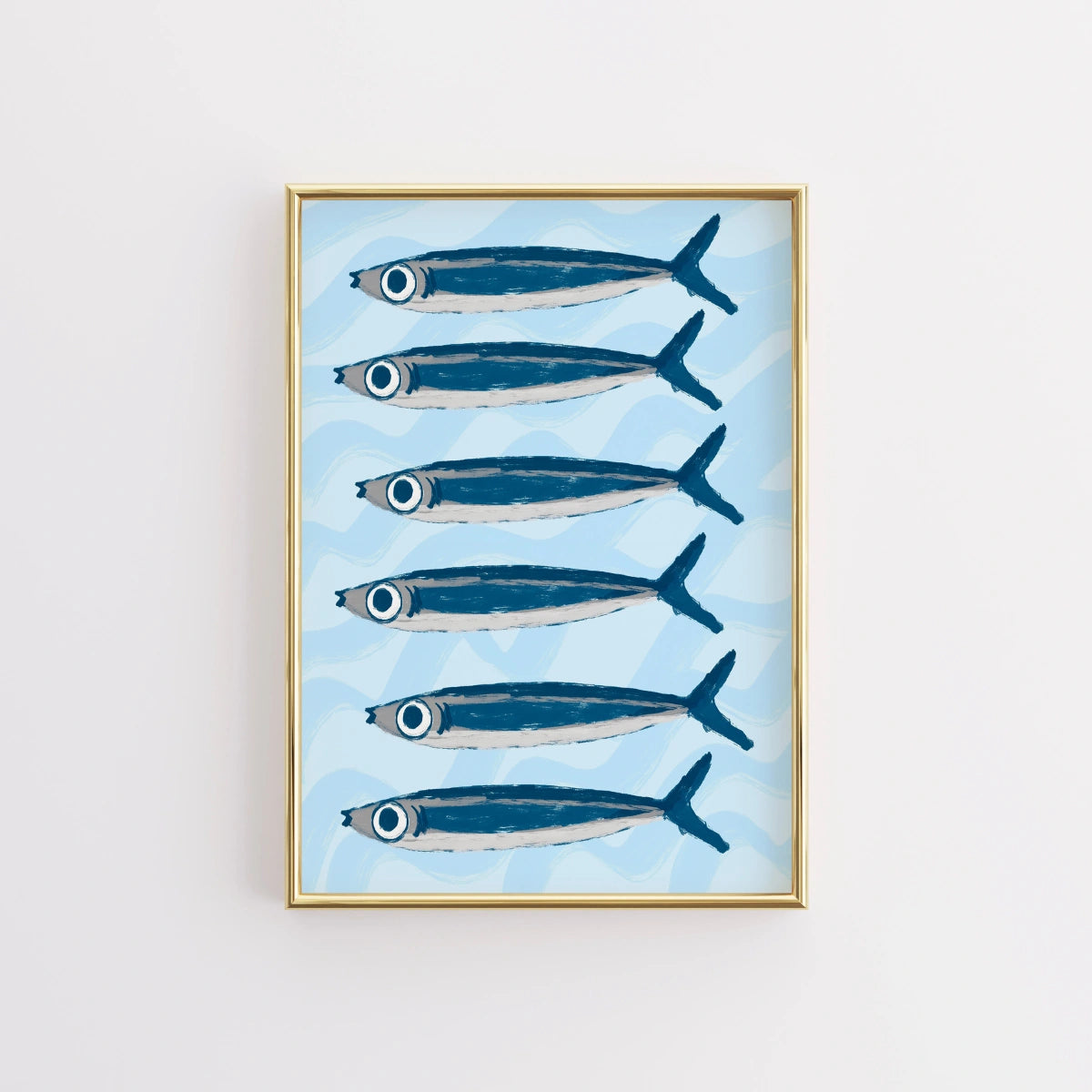 Sardine Wall Art – Stampa di una cucina di pesce costiera