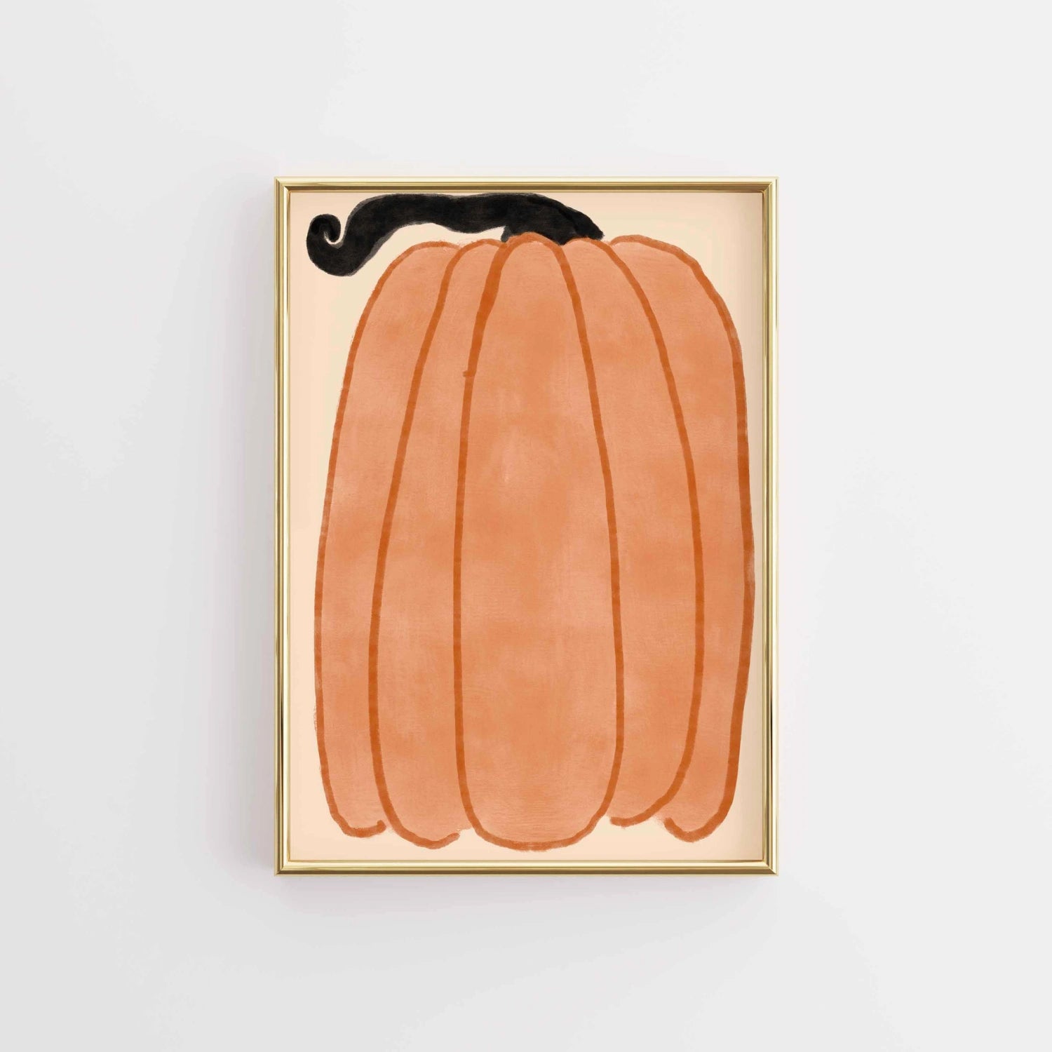 Arte murale di zucca - Stampa autunnale minimalista