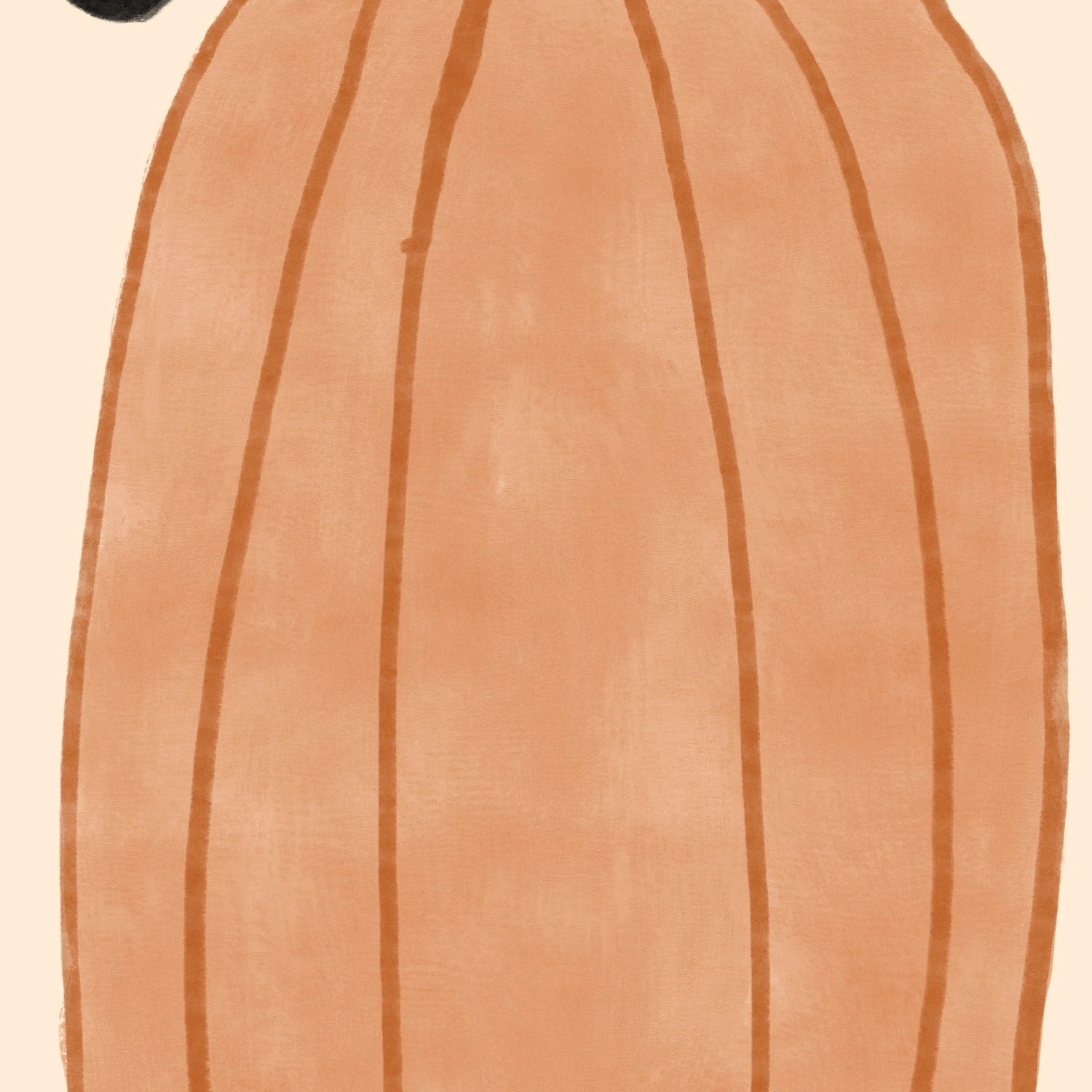 Arte murale di zucca - Stampa autunnale minimalista