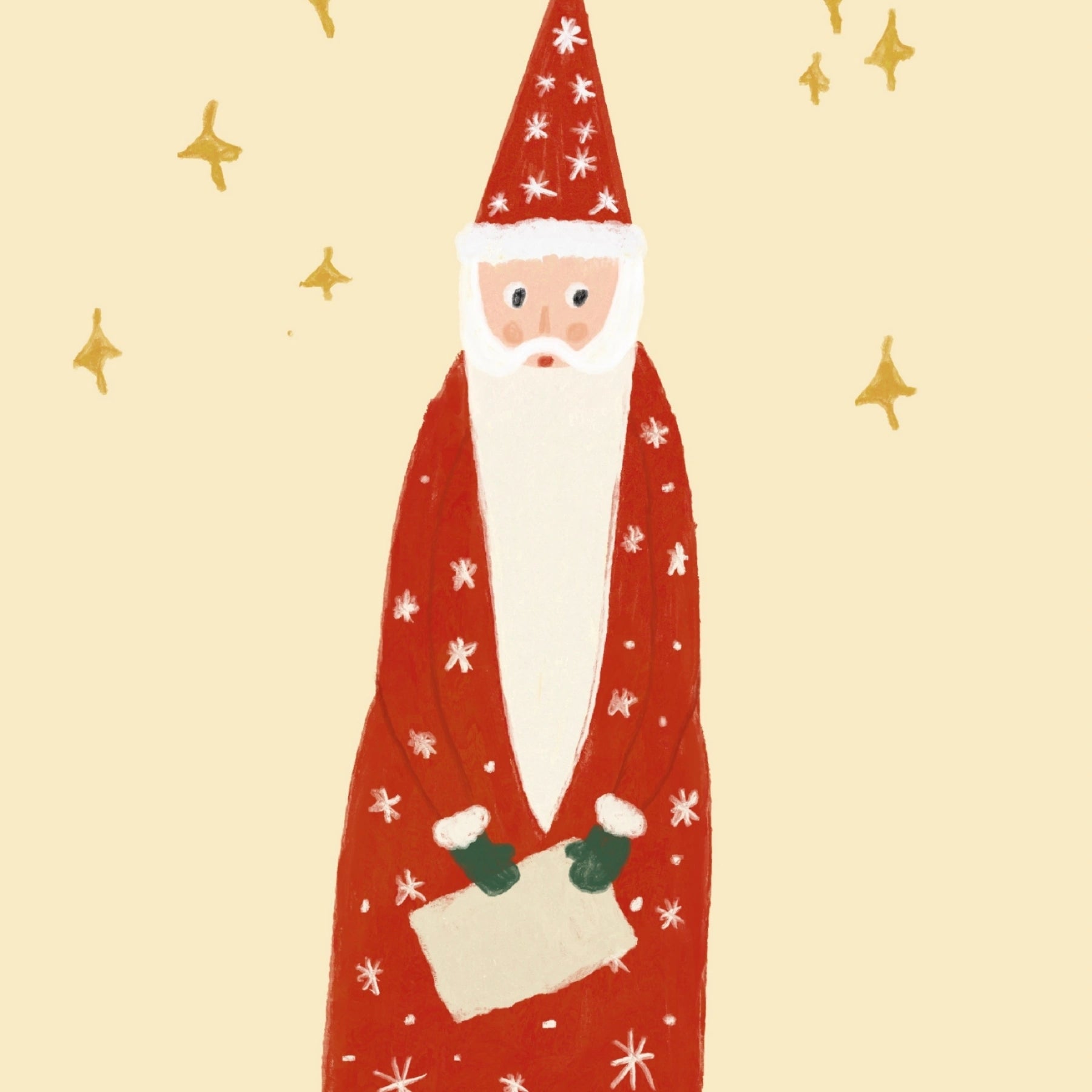 Stampa natalizia vintage di Babbo Natale