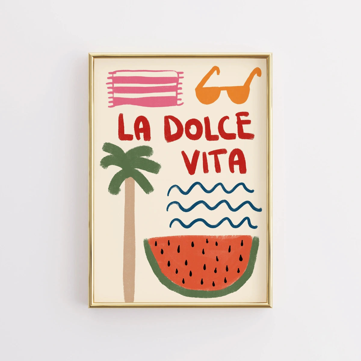 La Dolce Vita Wall Art - Stampa costiera estiva