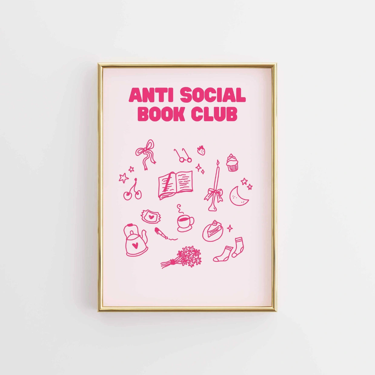 Anti Social Book Club – Stampa libresca rosa
