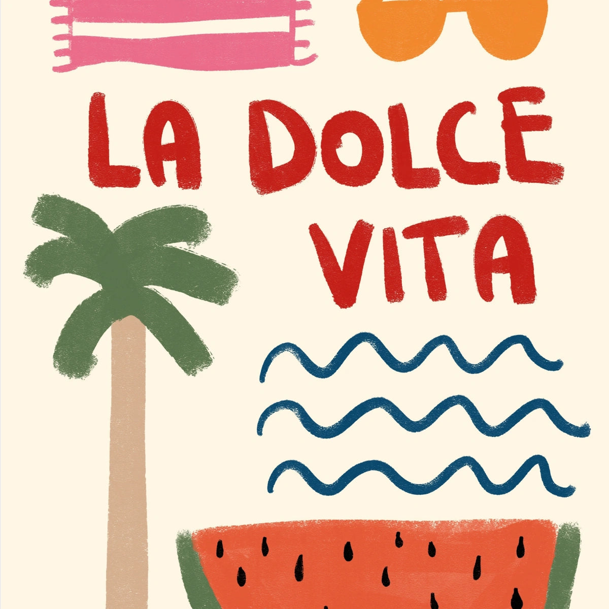 La Dolce Vita Wall Art - Stampa costiera estiva