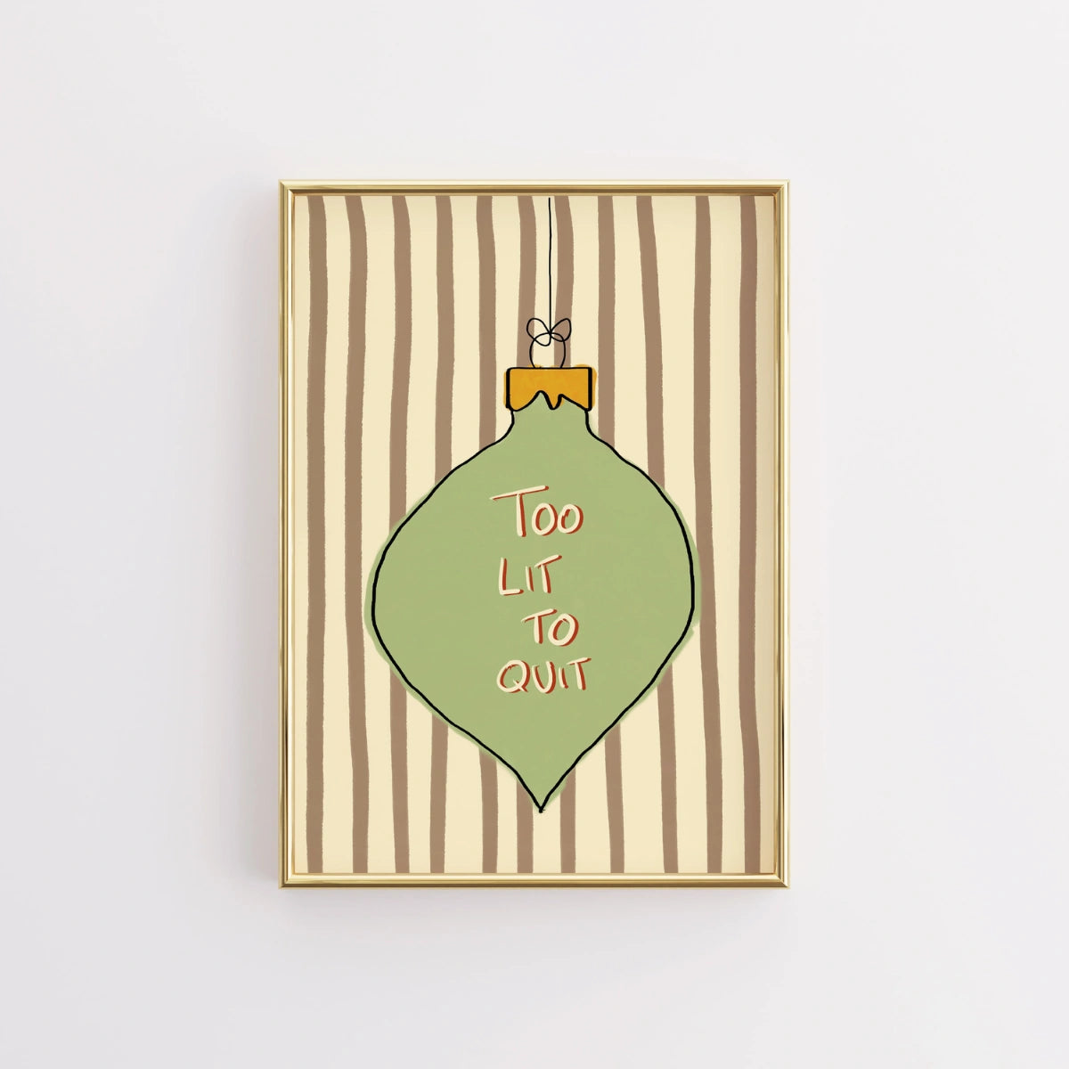 Stampa natalizia "Troppo illuminato per smettere"