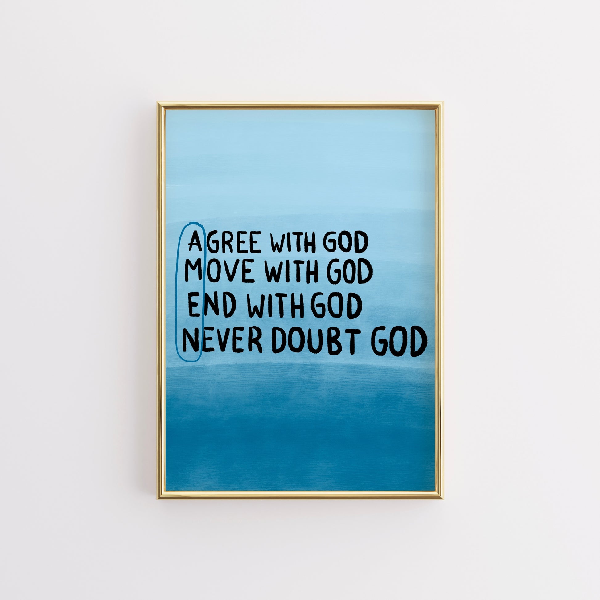 Concorda con Dio – Arte murale cristiana