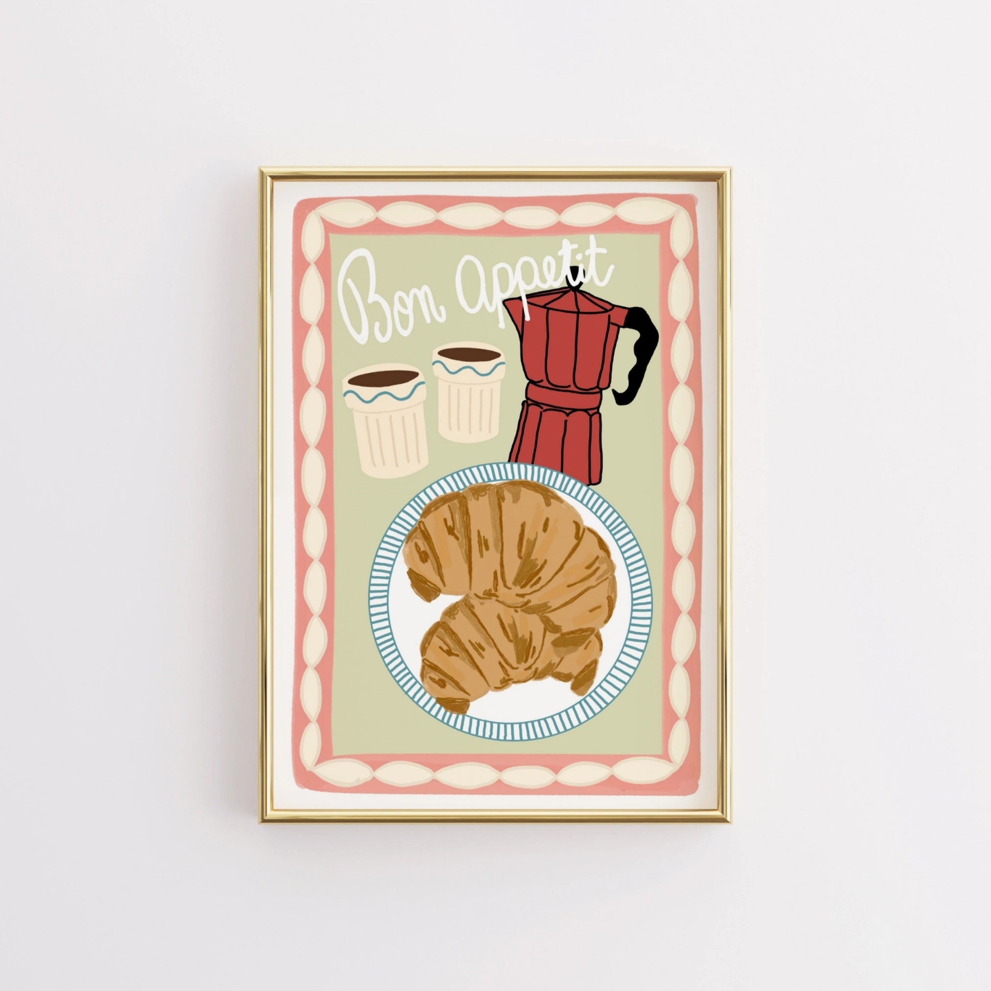 Decorazione murale per la tavola da pranzo italiana – Stampa di pasta, vino e cucina