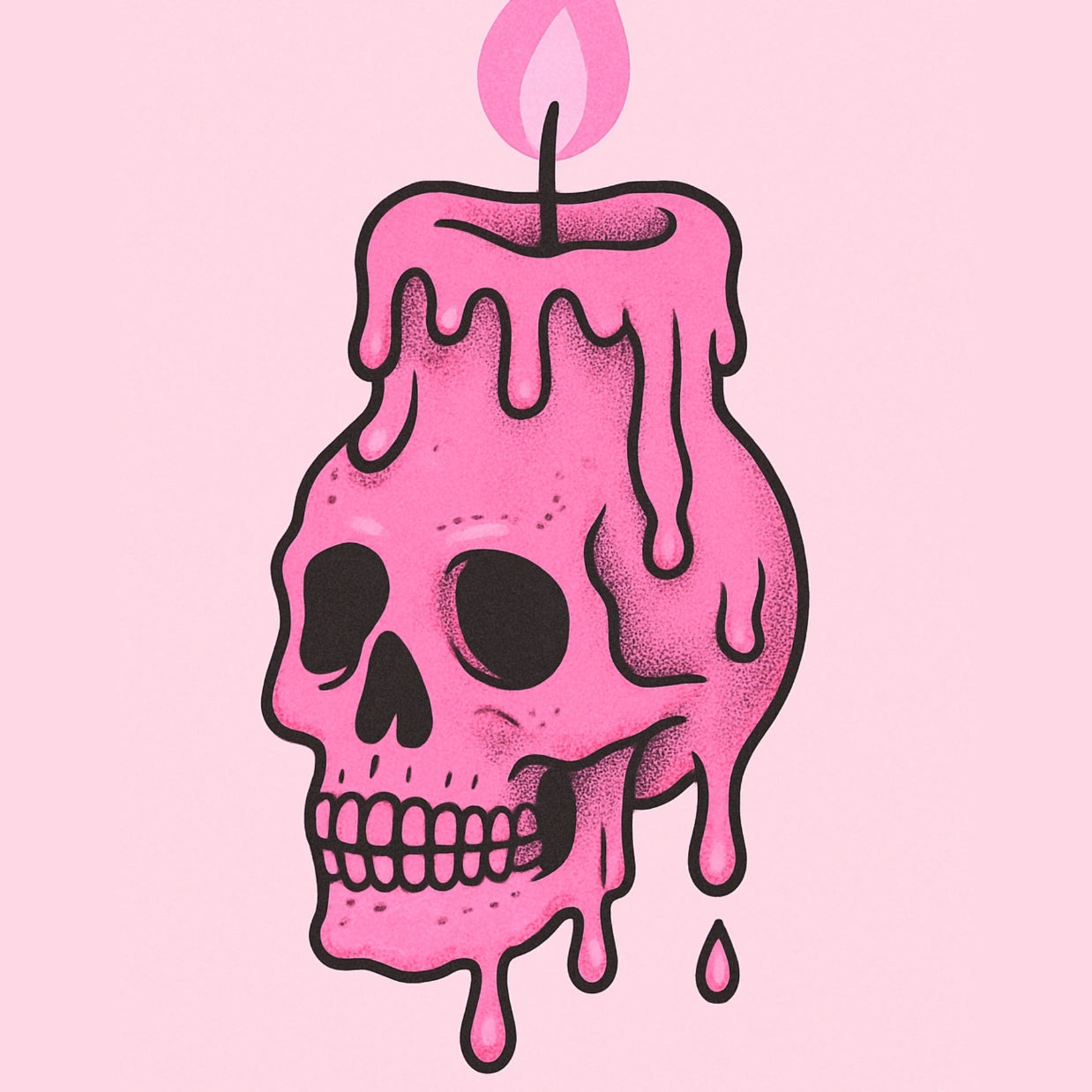 Candela Teschio Che Si Scioglie – Stampa Gotica di Halloween