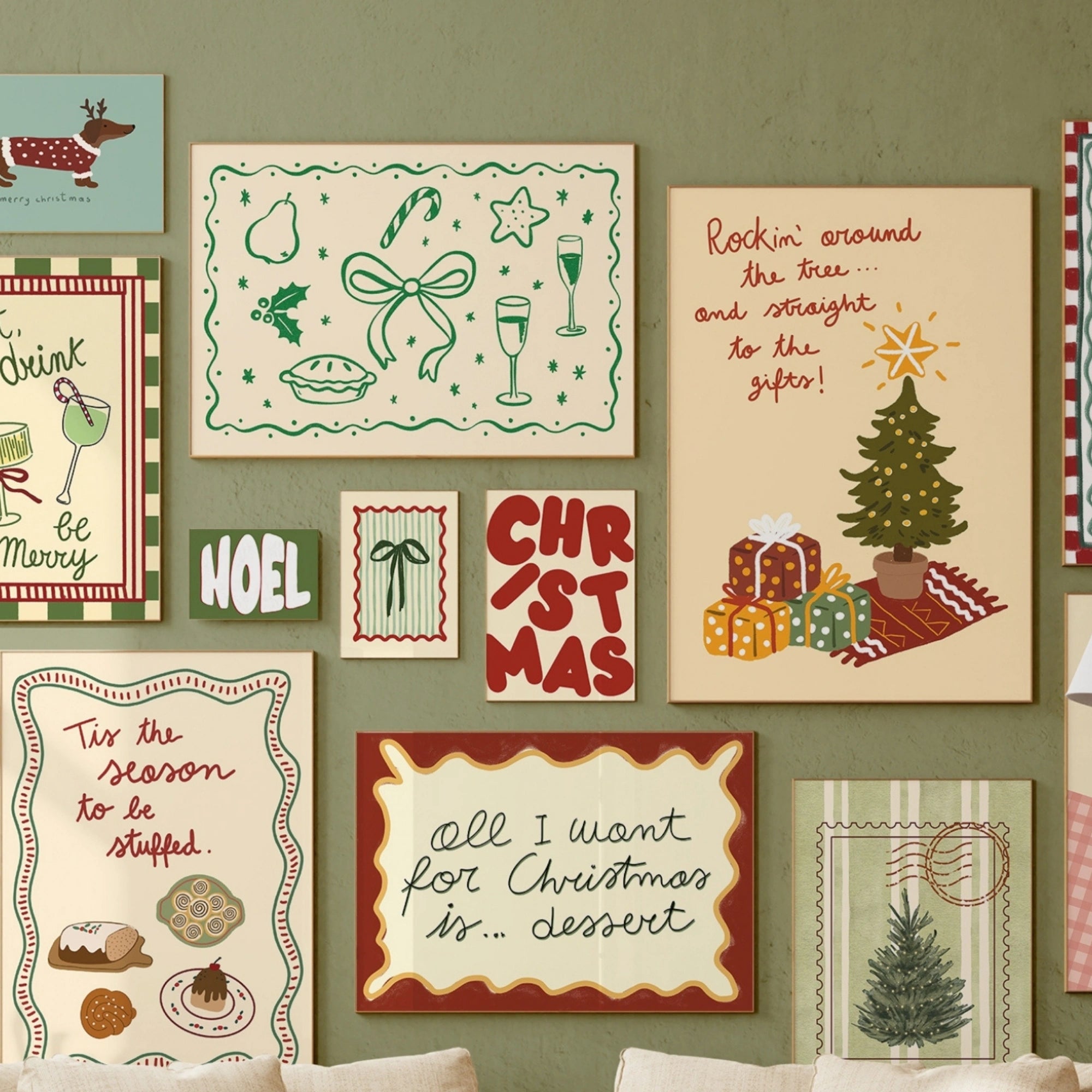 Decorazioni natalizie minimali fatte a mano, oltre 100 stampe