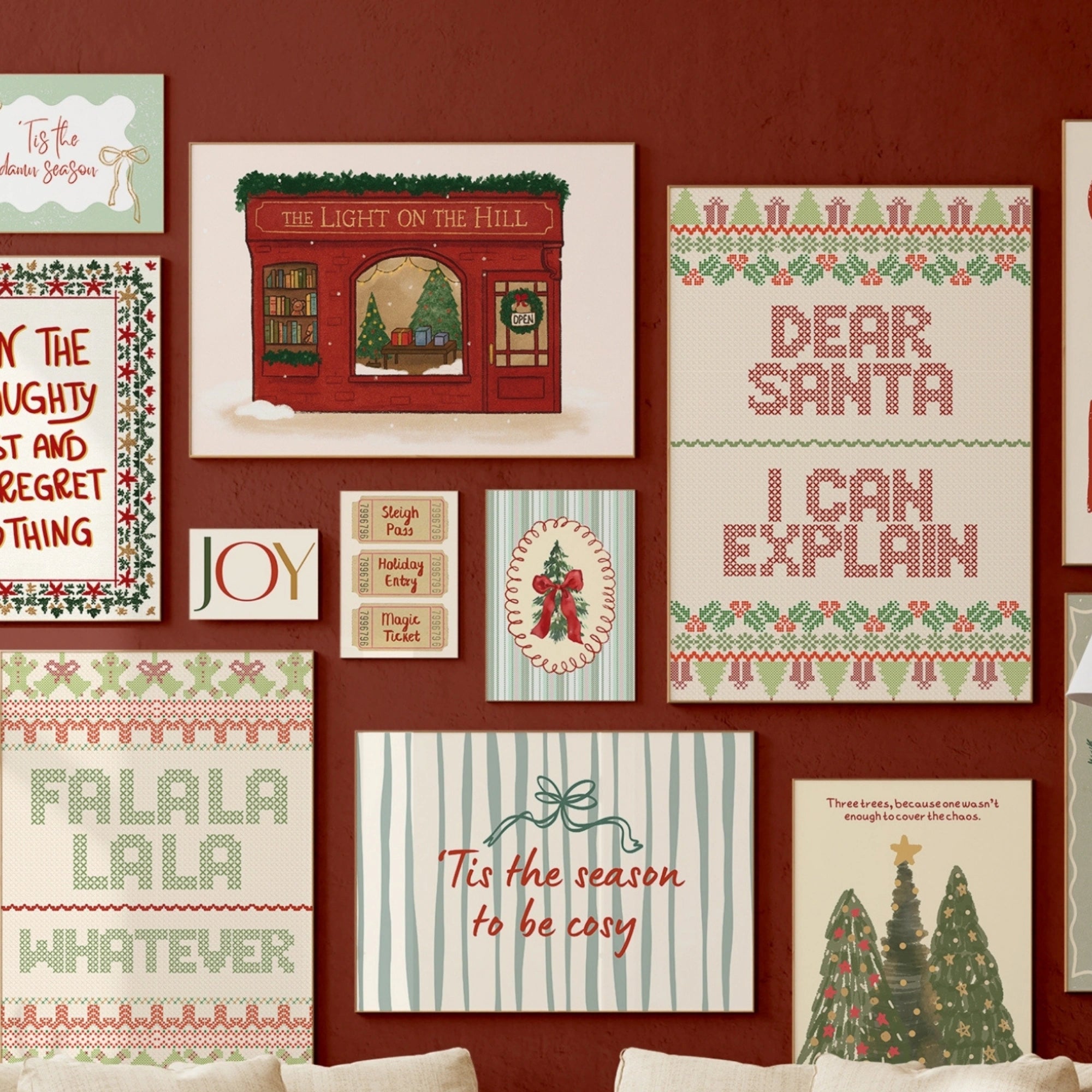 Decorazioni natalizie scandinave fatte a mano, oltre 100 stampe