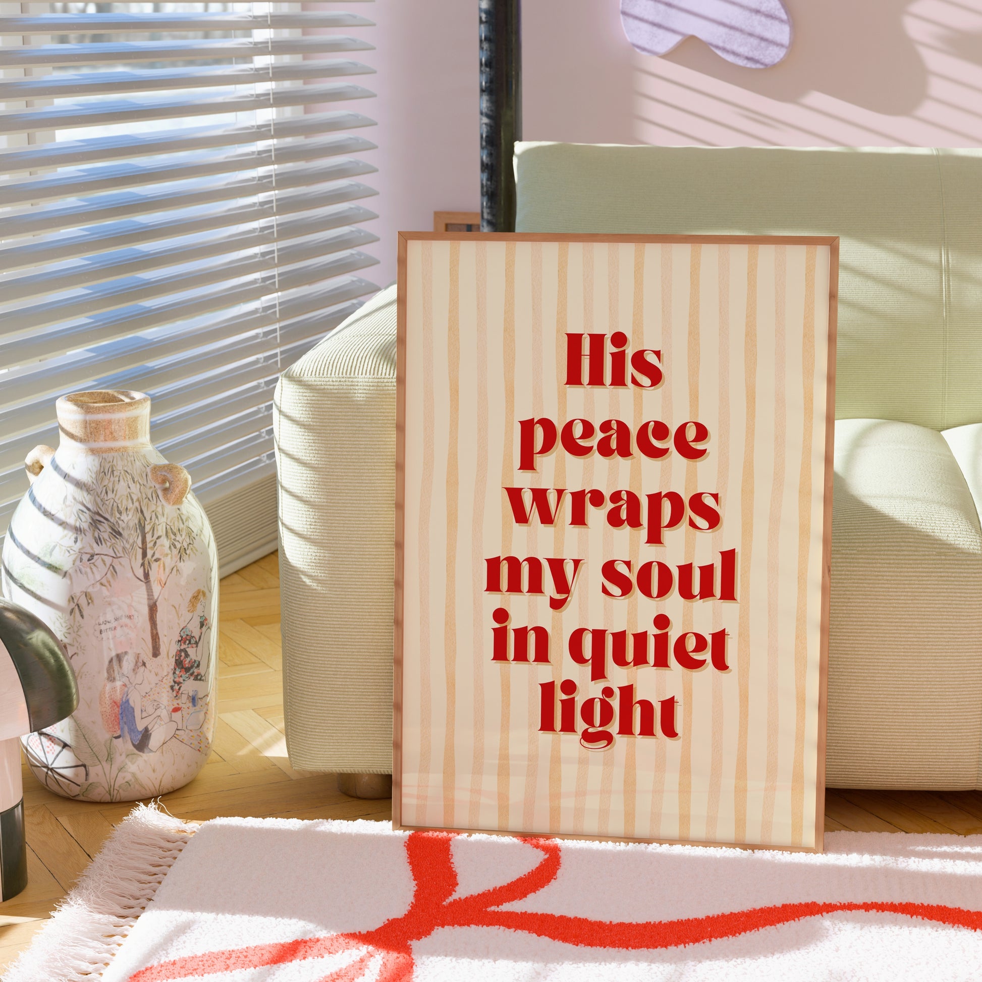 Arte murale con Scritture pacifiche – Stampa cristiana His Peace