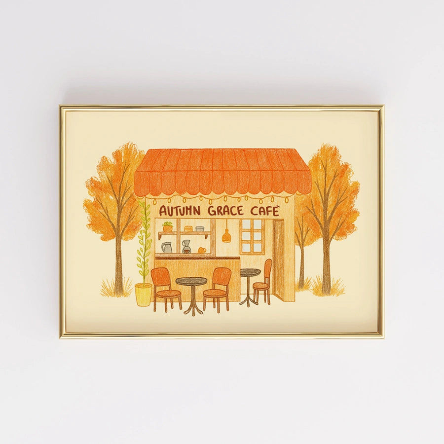 Autumn Grace Café Wall Art - Stampa autunnale cristiana