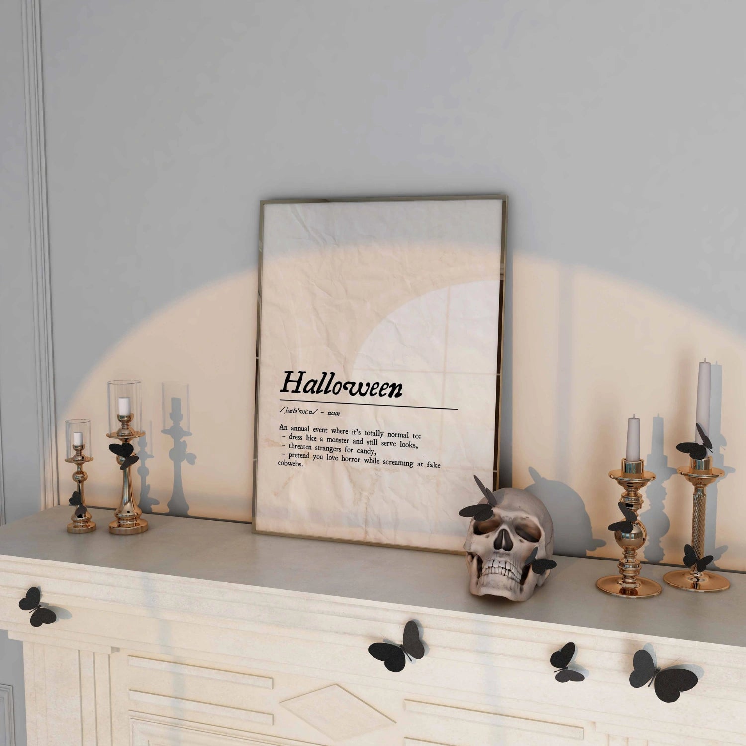 Definizione di Halloween divertente da stampare – Minimo spettrale