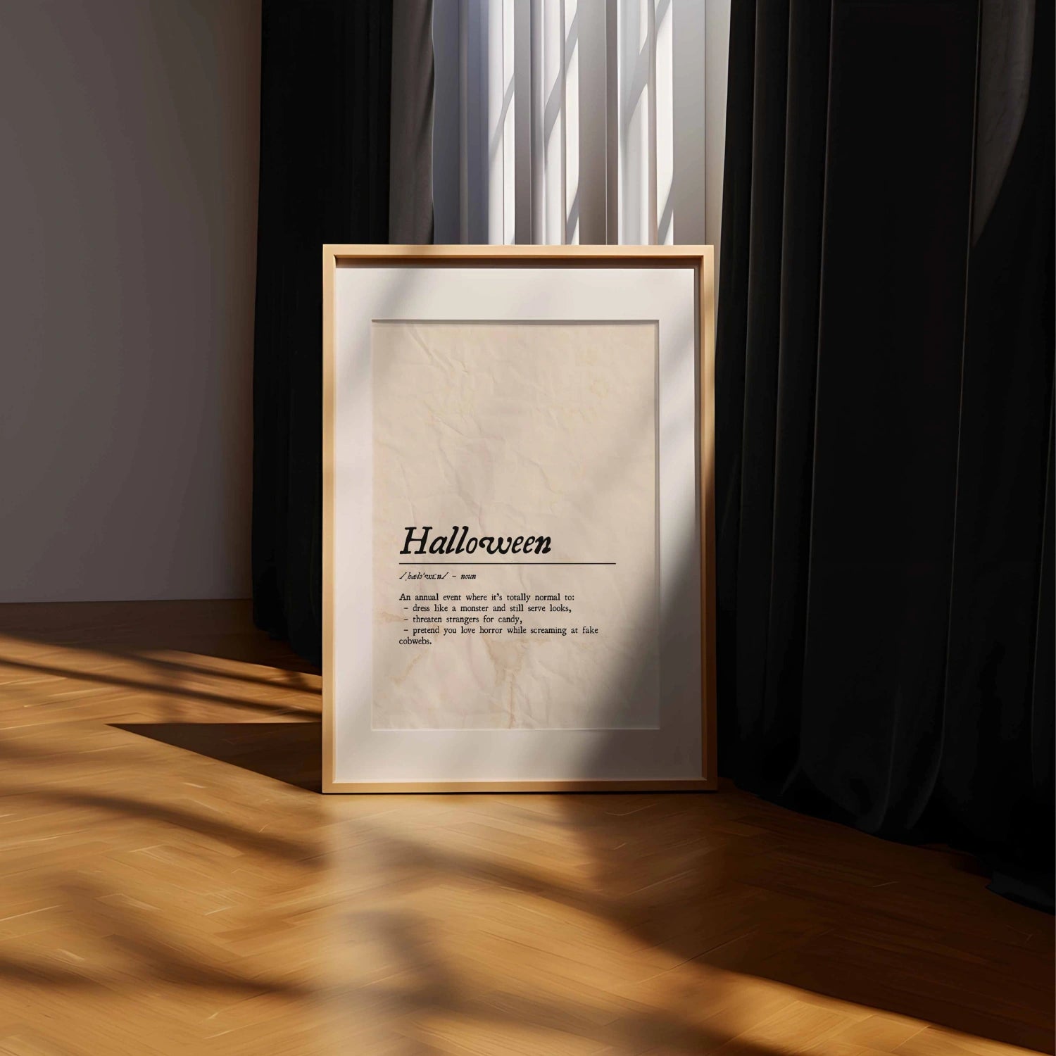 Definizione di Halloween divertente da stampare – Minimo spettrale