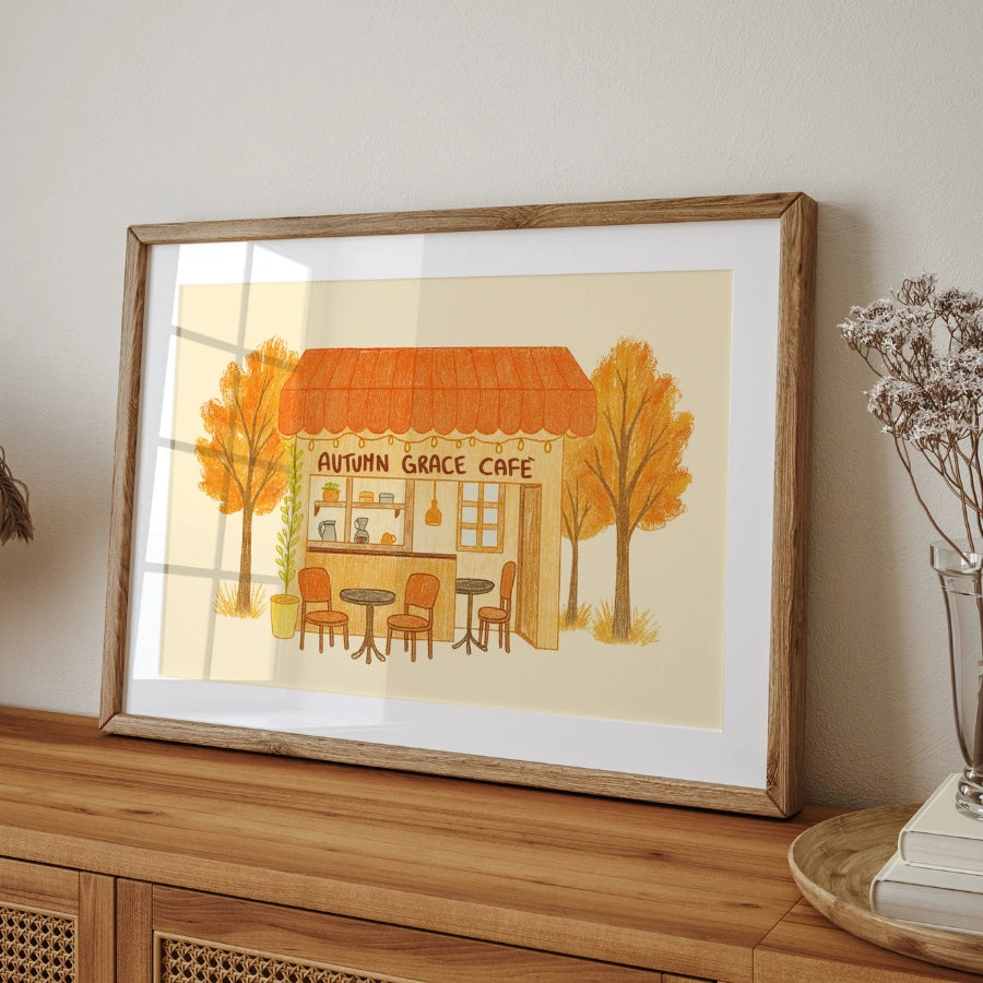 Autumn Grace Café Wall Art - Stampa autunnale cristiana