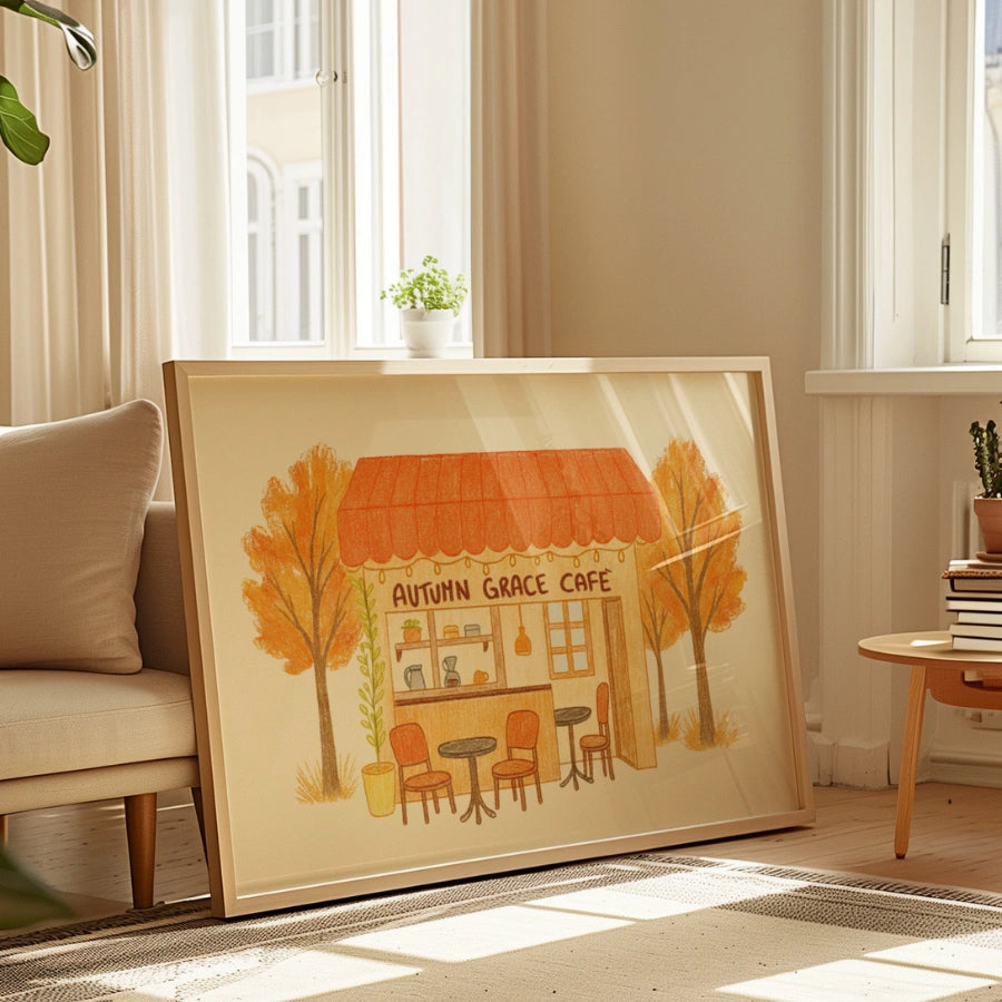 Autumn Grace Café Wall Art - Stampa autunnale cristiana
