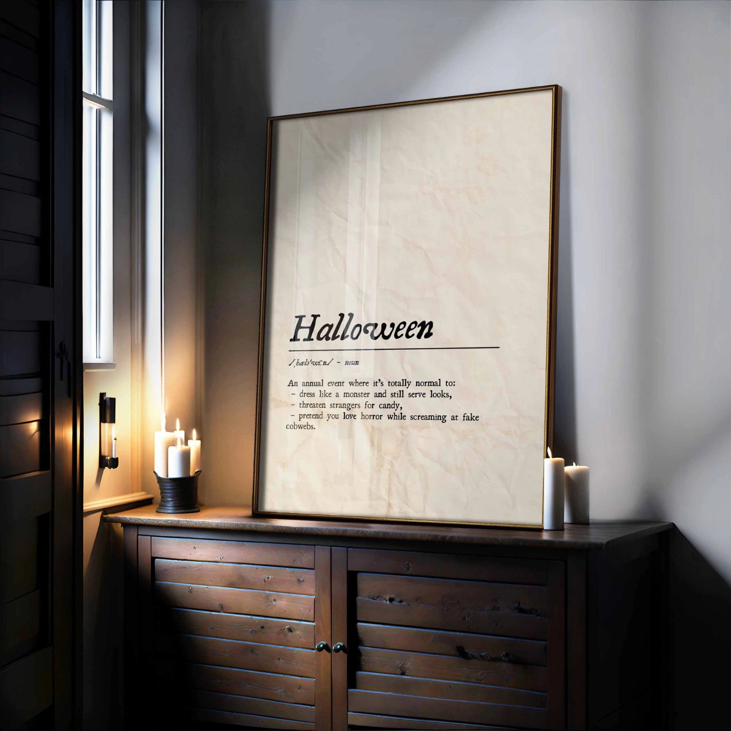 Definizione di Halloween divertente da stampare – Minimo spettrale