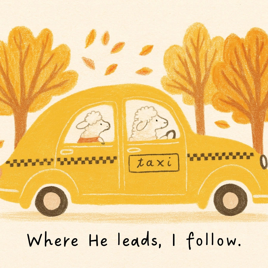 Dove Lui mi conduce, io seguo l'arte murale - Opera d'arte ispirata alla fede e alle Scritture