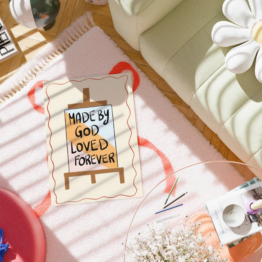 Arte murale cristiana realizzata da Dio – Stampa su cavalletto color pastello