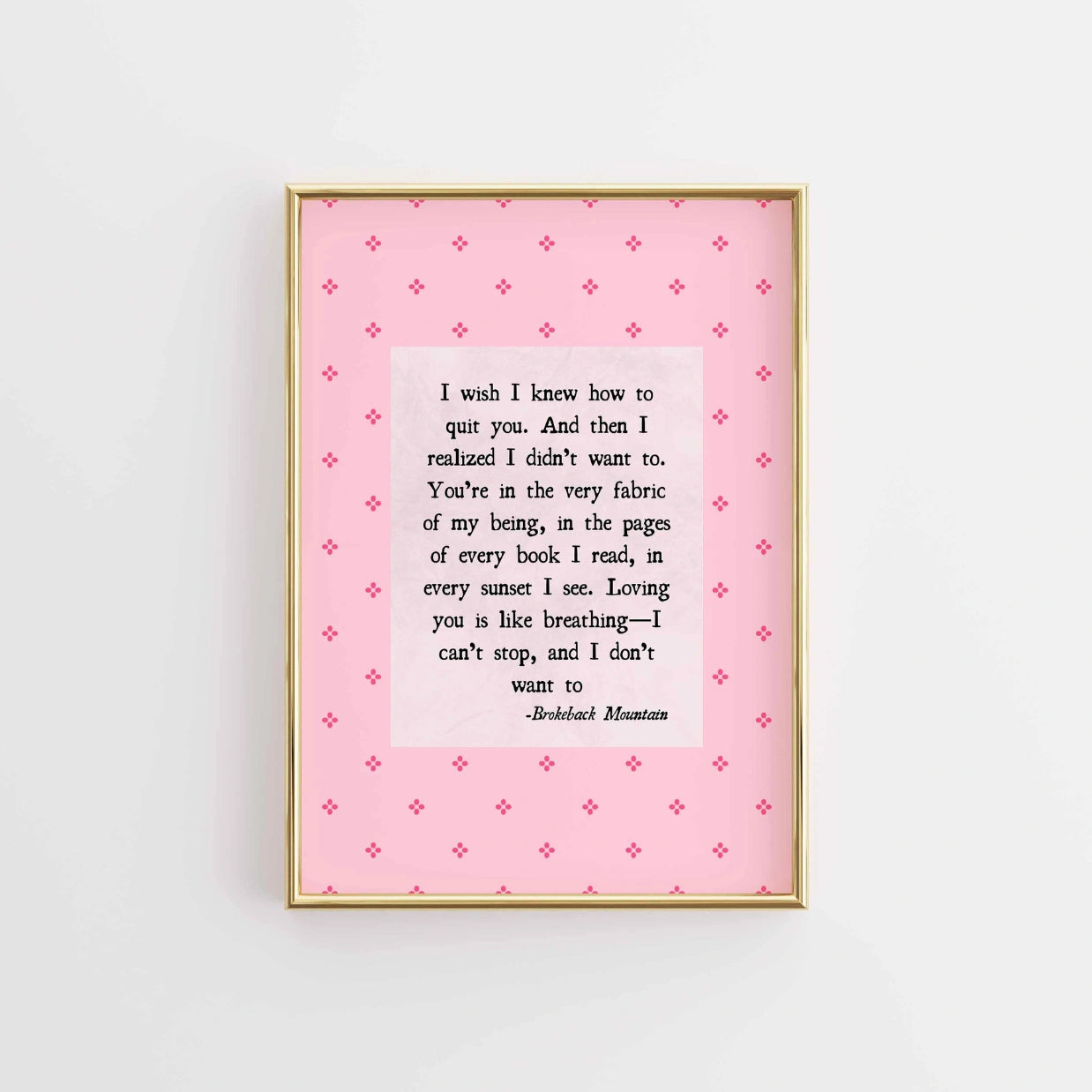 I segreti di Brokeback Mountain – Poster romantico e libresco