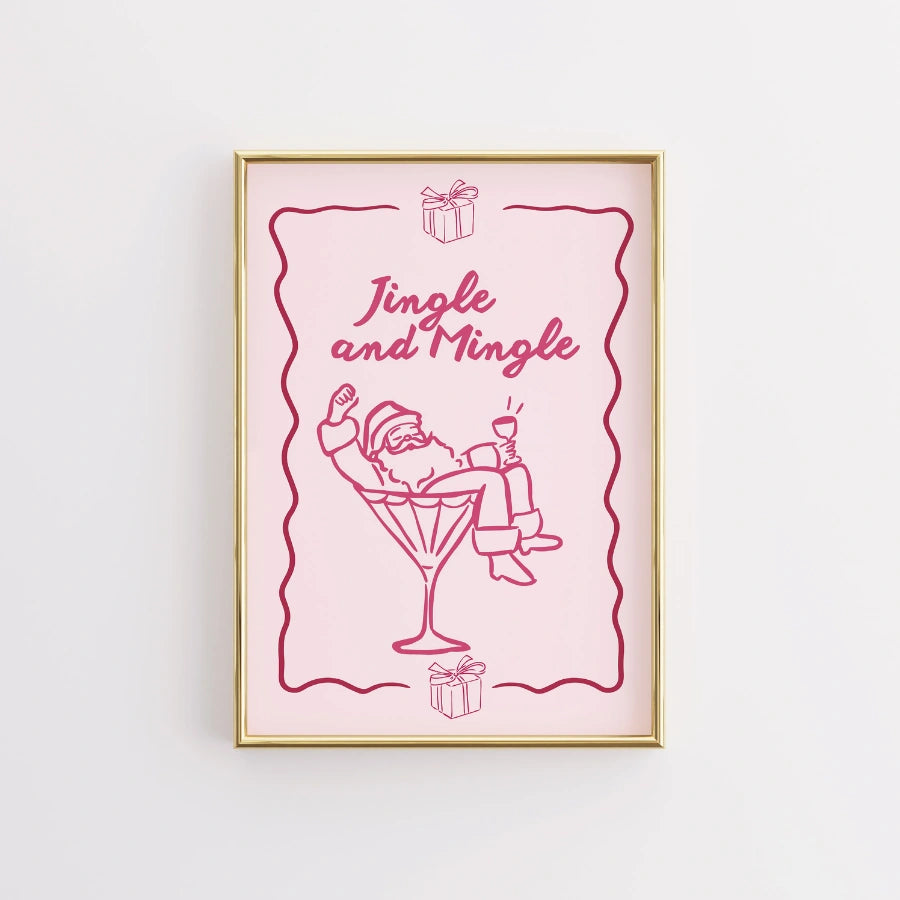 Jingle and Mingle – Stampa citazione per festa di Natale