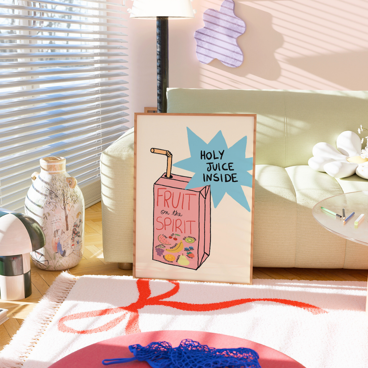 Stampa del frutto dello spirito – Divertente arte murale cristiana