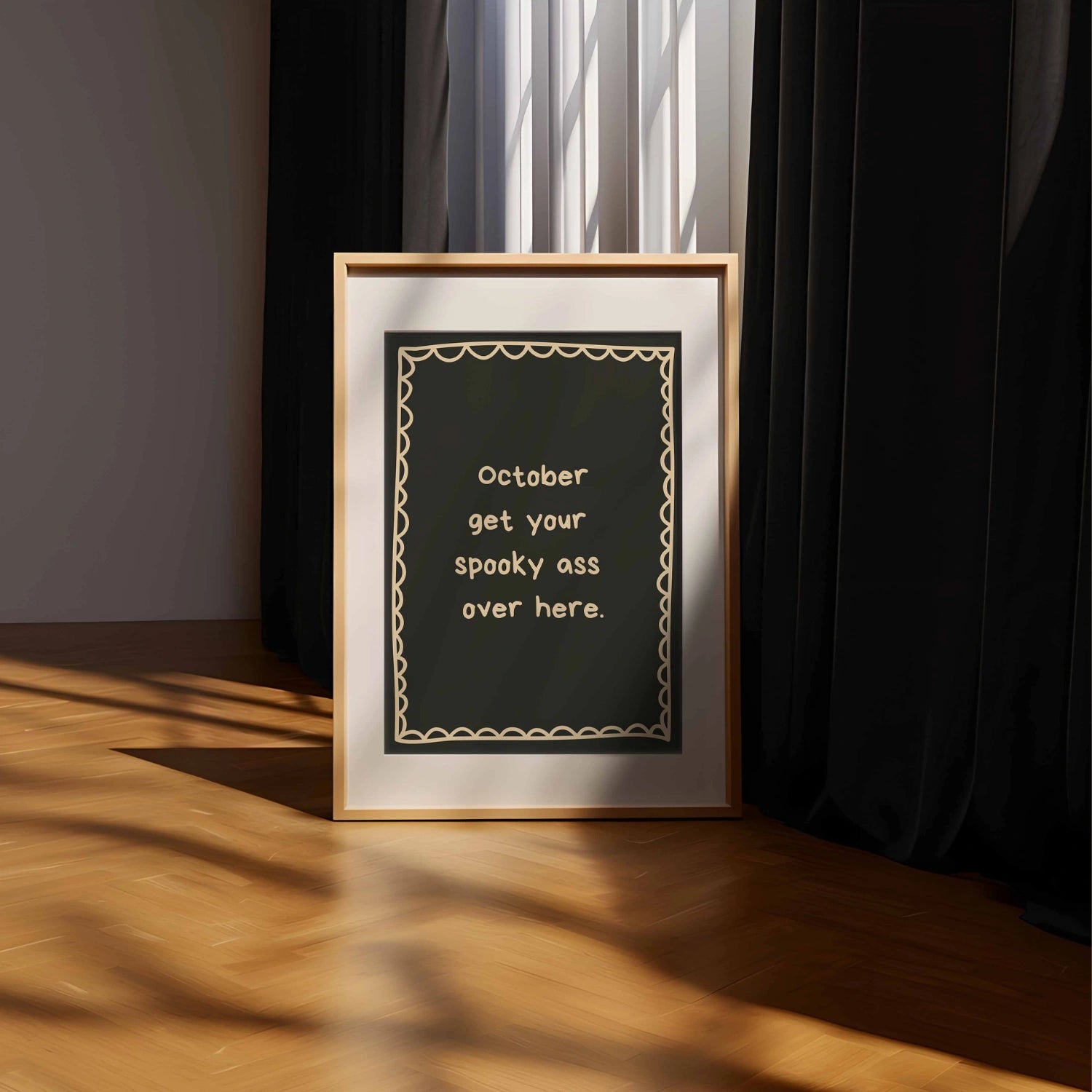 Stampa con citazione spettrale di ottobre – Divertente Halloween