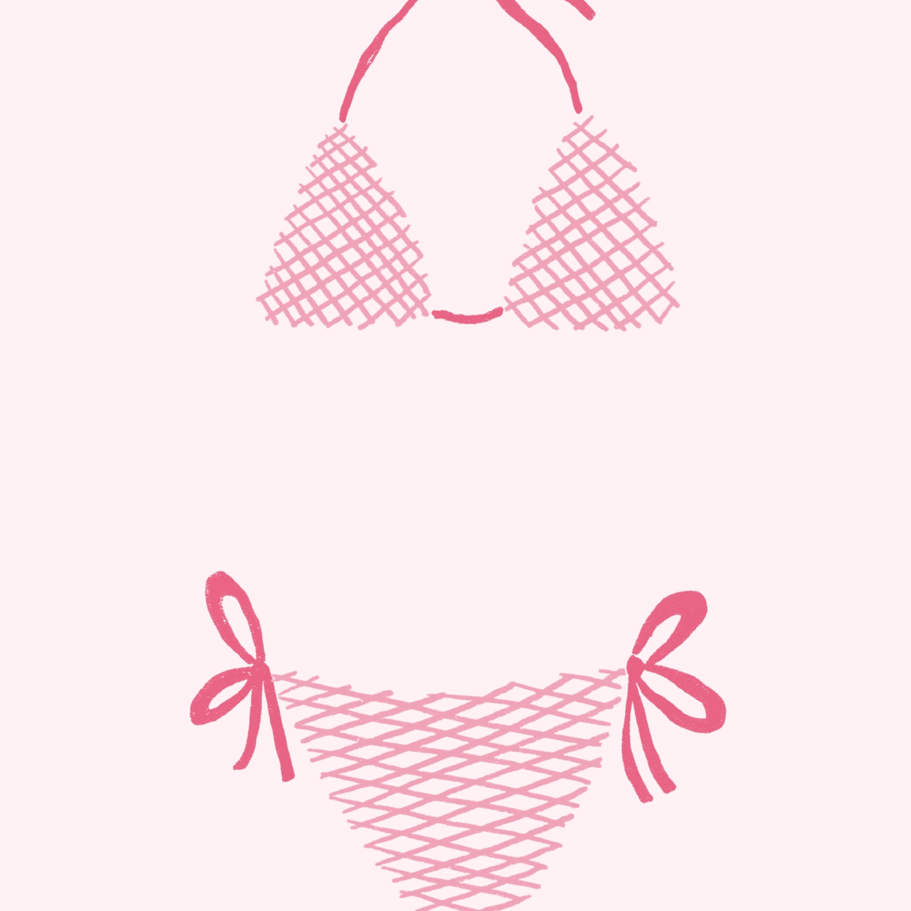 Poster murale bikini rosa – Divertente poster estivo