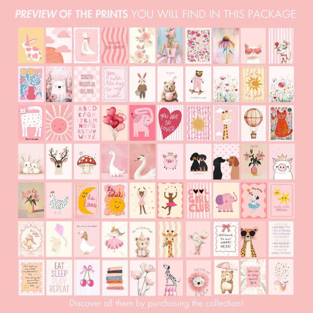 Decorazioni per la cameretta dei bambini fatte a mano, oltre 1100 stampe.